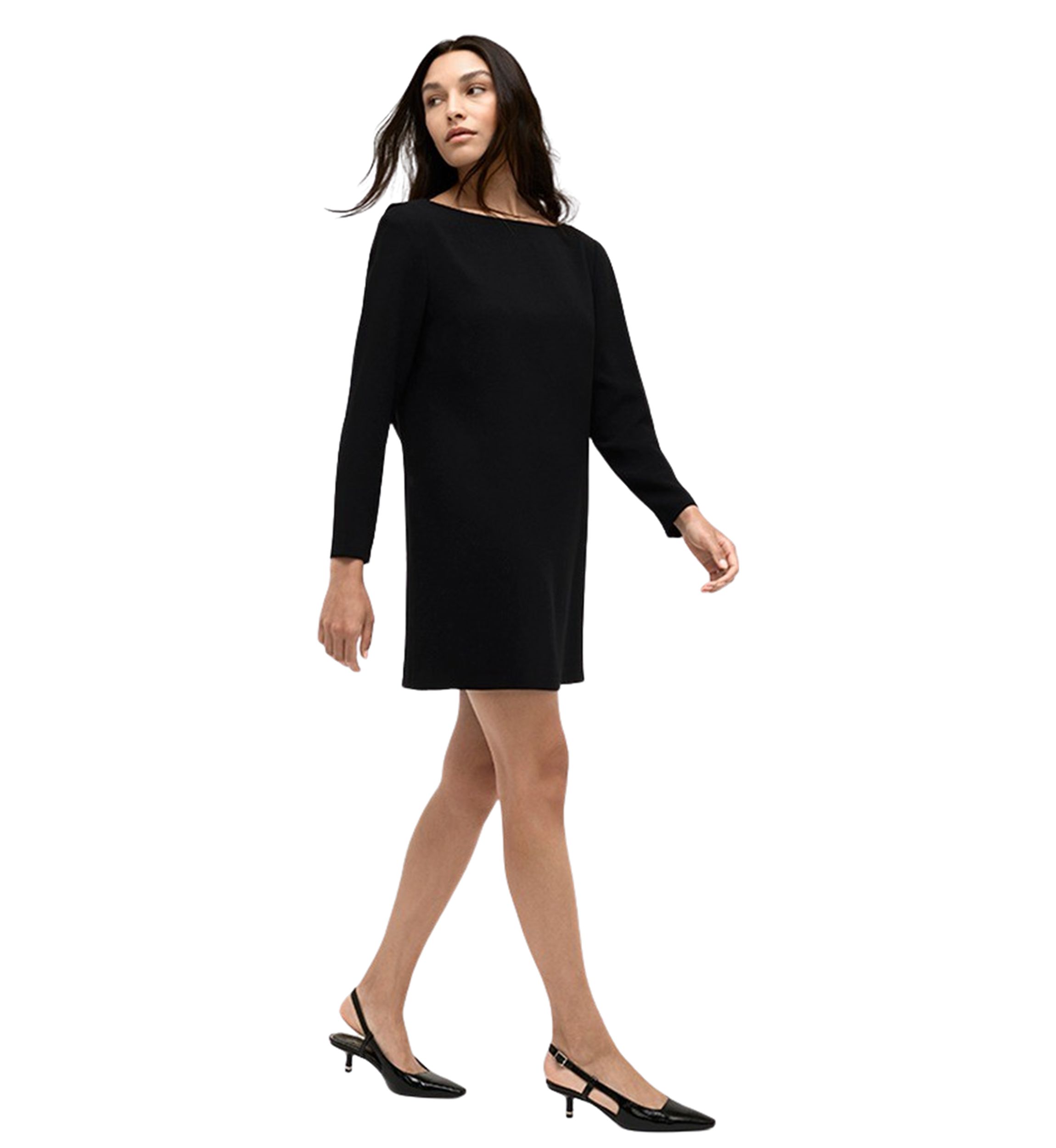 Womens Draped Back Shift Dress