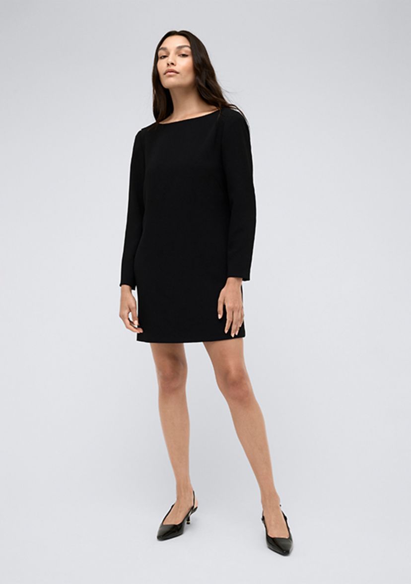 Womens Draped Back Shift Dress
