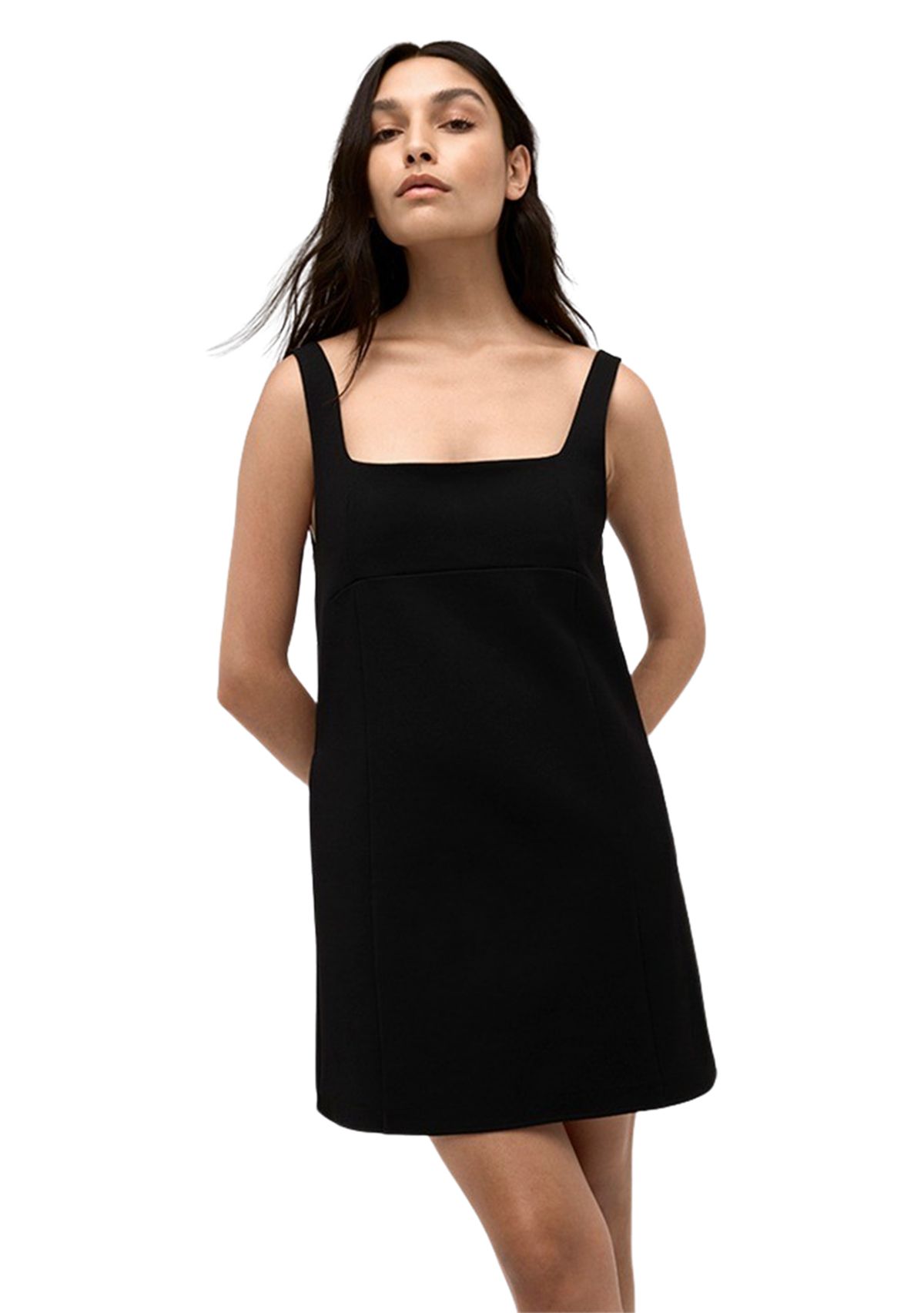 Womens Sleeveless Bar Back Sheath Dress