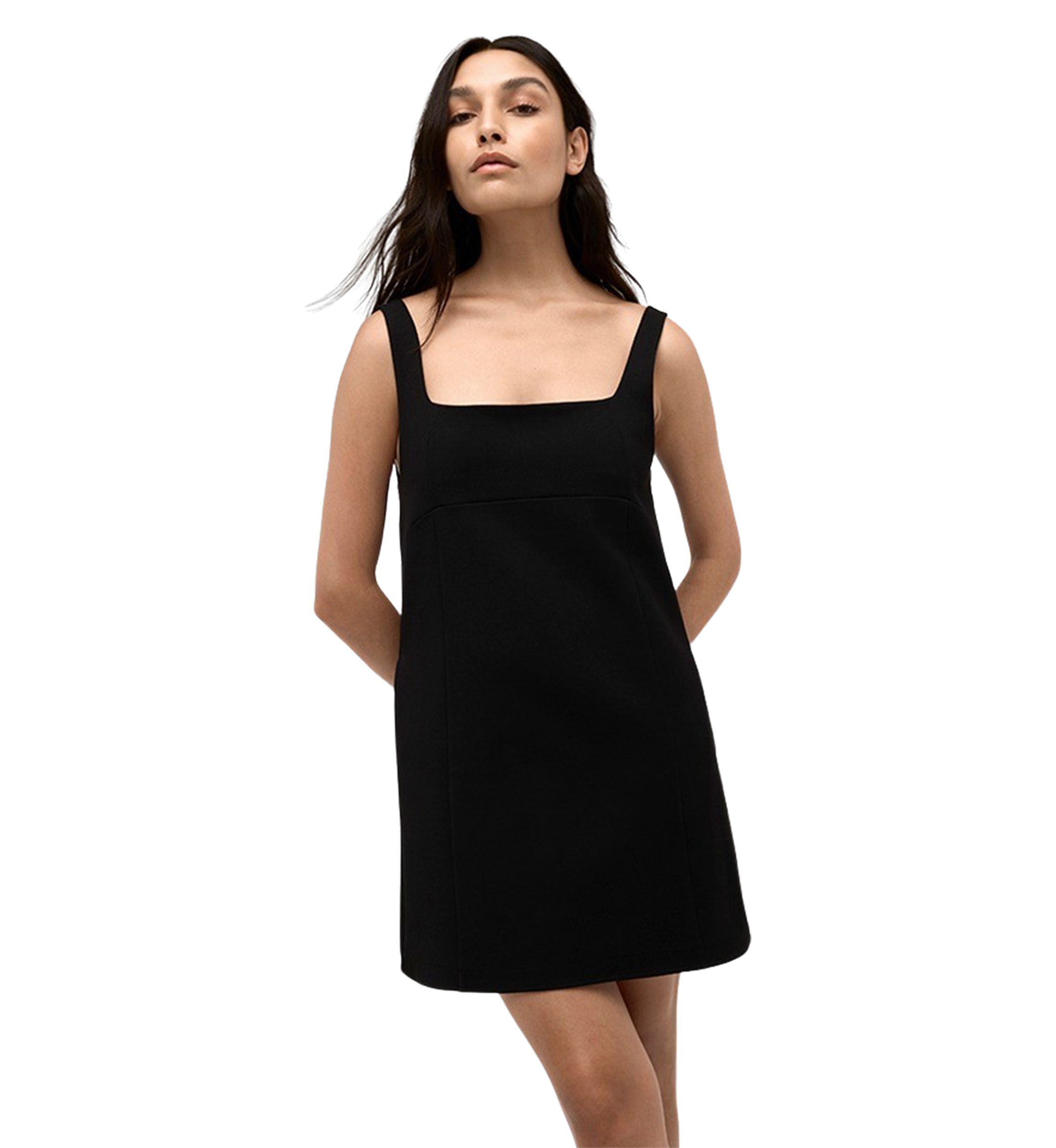 Womens Sleeveless Bar Back Sheath Dress