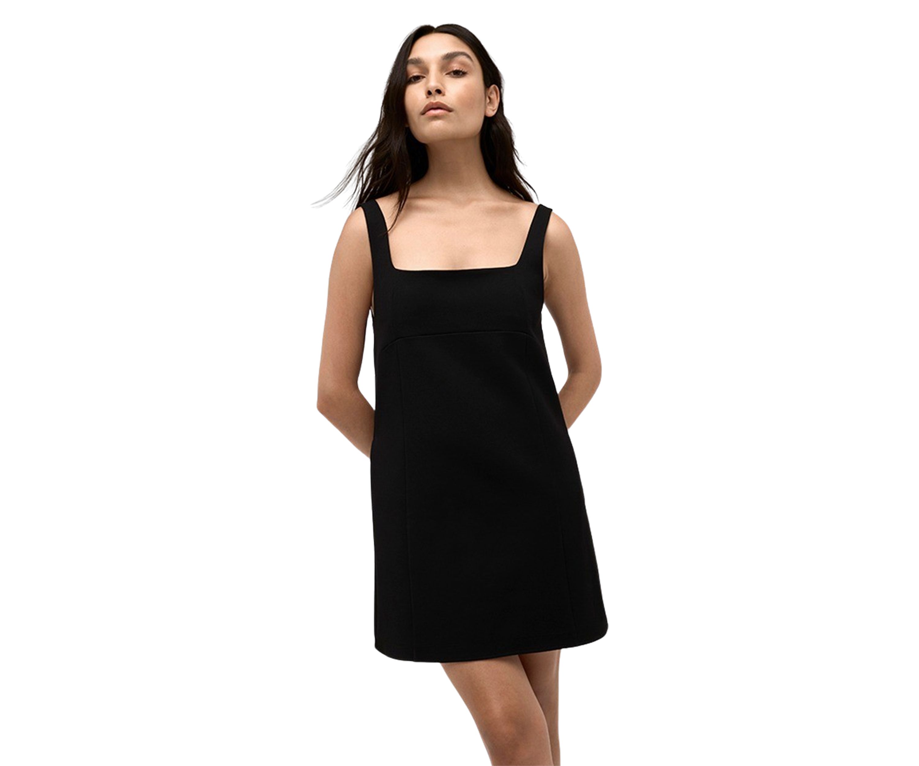 Womens Sleeveless Bar Back Sheath Dress