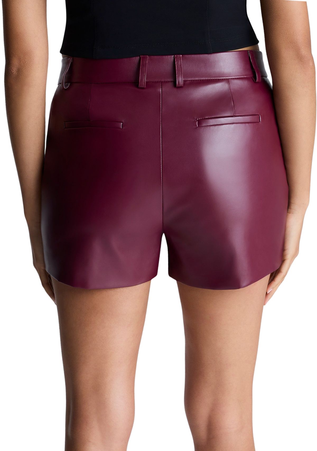 Womens Vegan Leather Shorts 