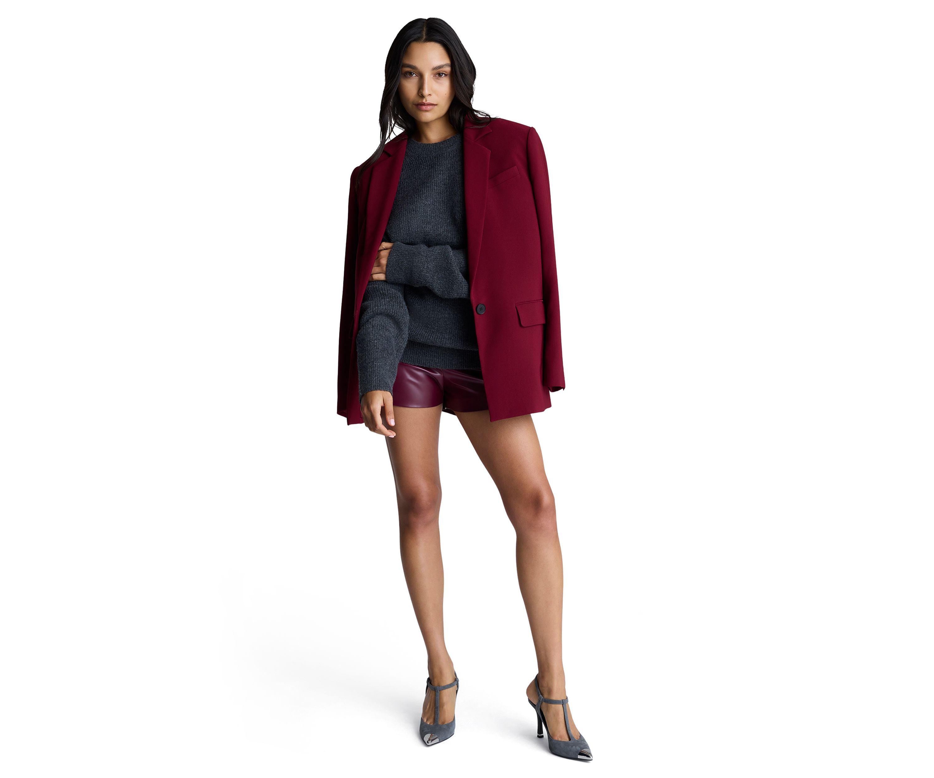 Womens Vegan Leather Shorts 