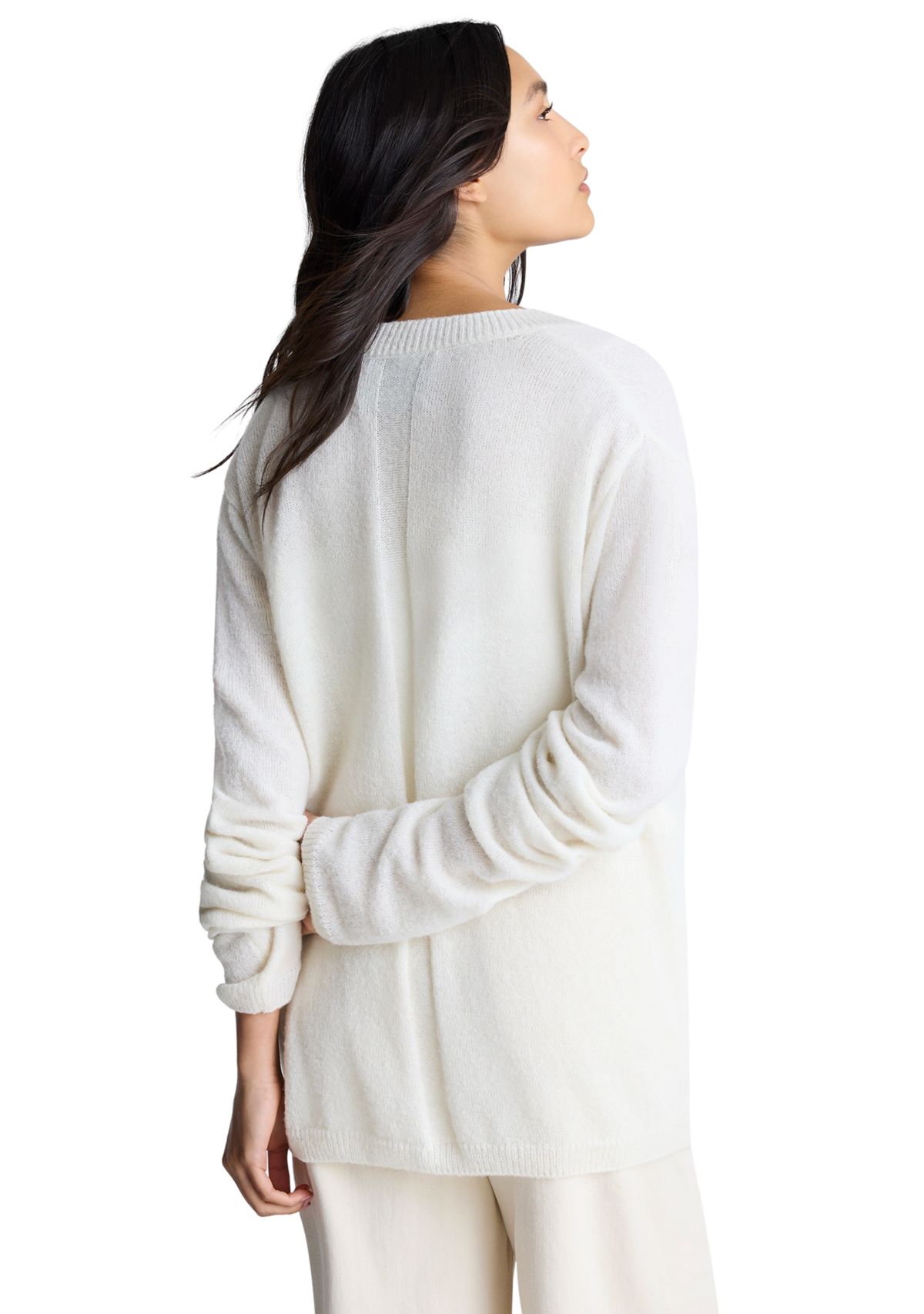 Womens Long Sleeve V-Neck Sweater
