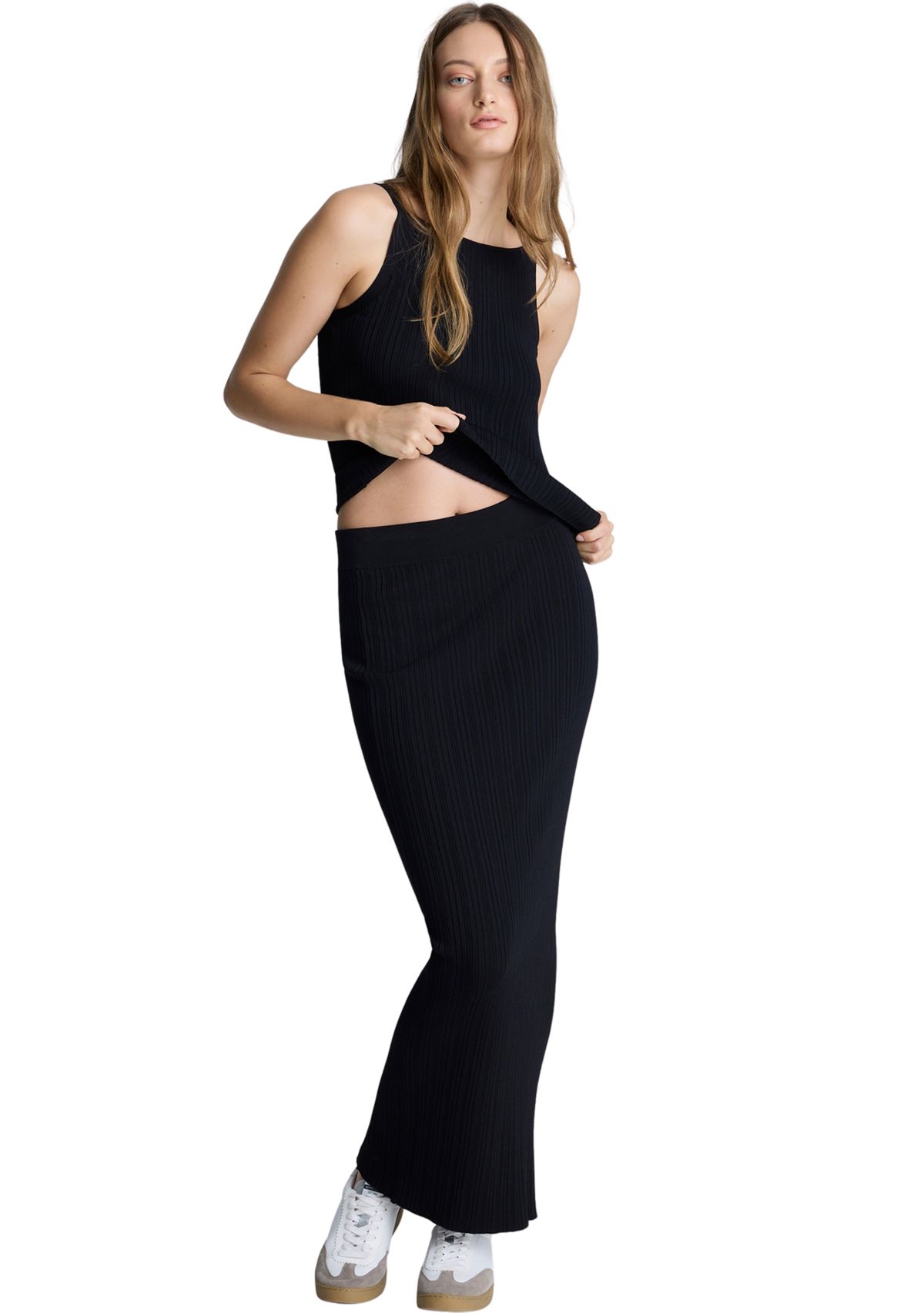 Womens Sleeveless Ribbed Sweater Knit Tank Top