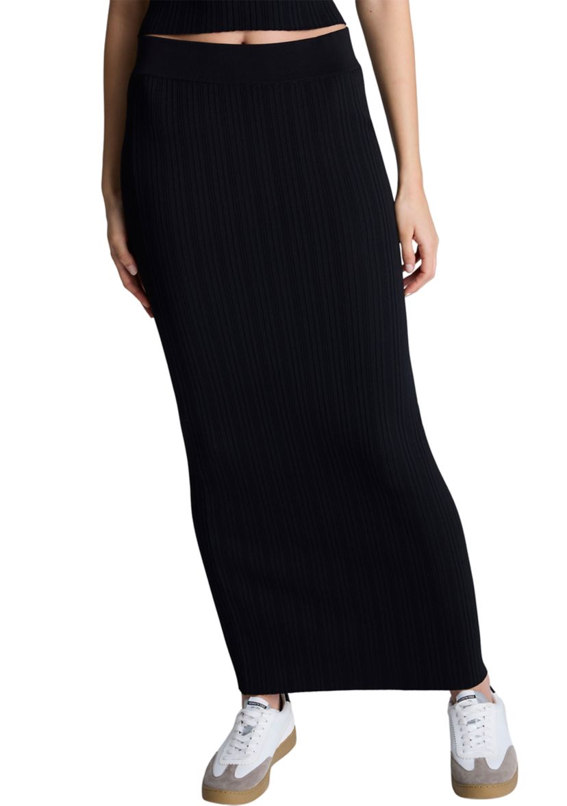 Womens Ribbed Sweater Knit Skirt