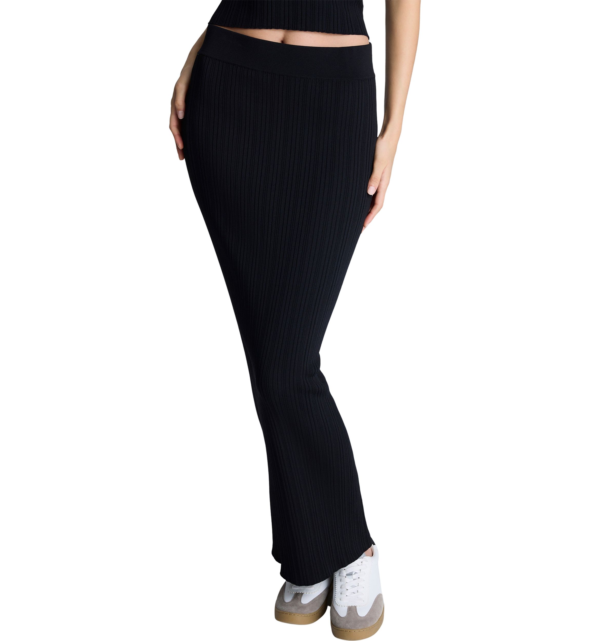 Womens Ribbed Sweater Knit Skirt