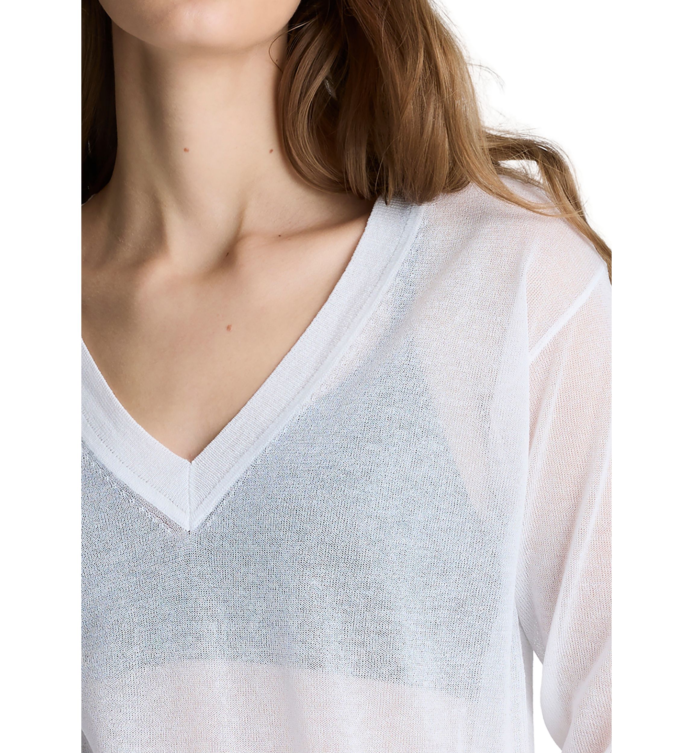 Womens Long Sleeve V-Neck Sweater 