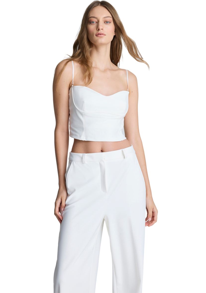 Womens Cropped Cami Bustier 
