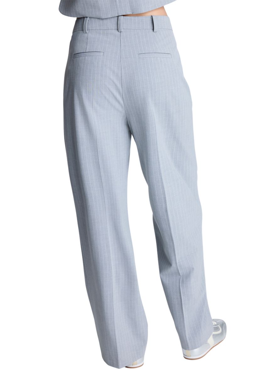 Womens Wide Leg Pinstripe Pants