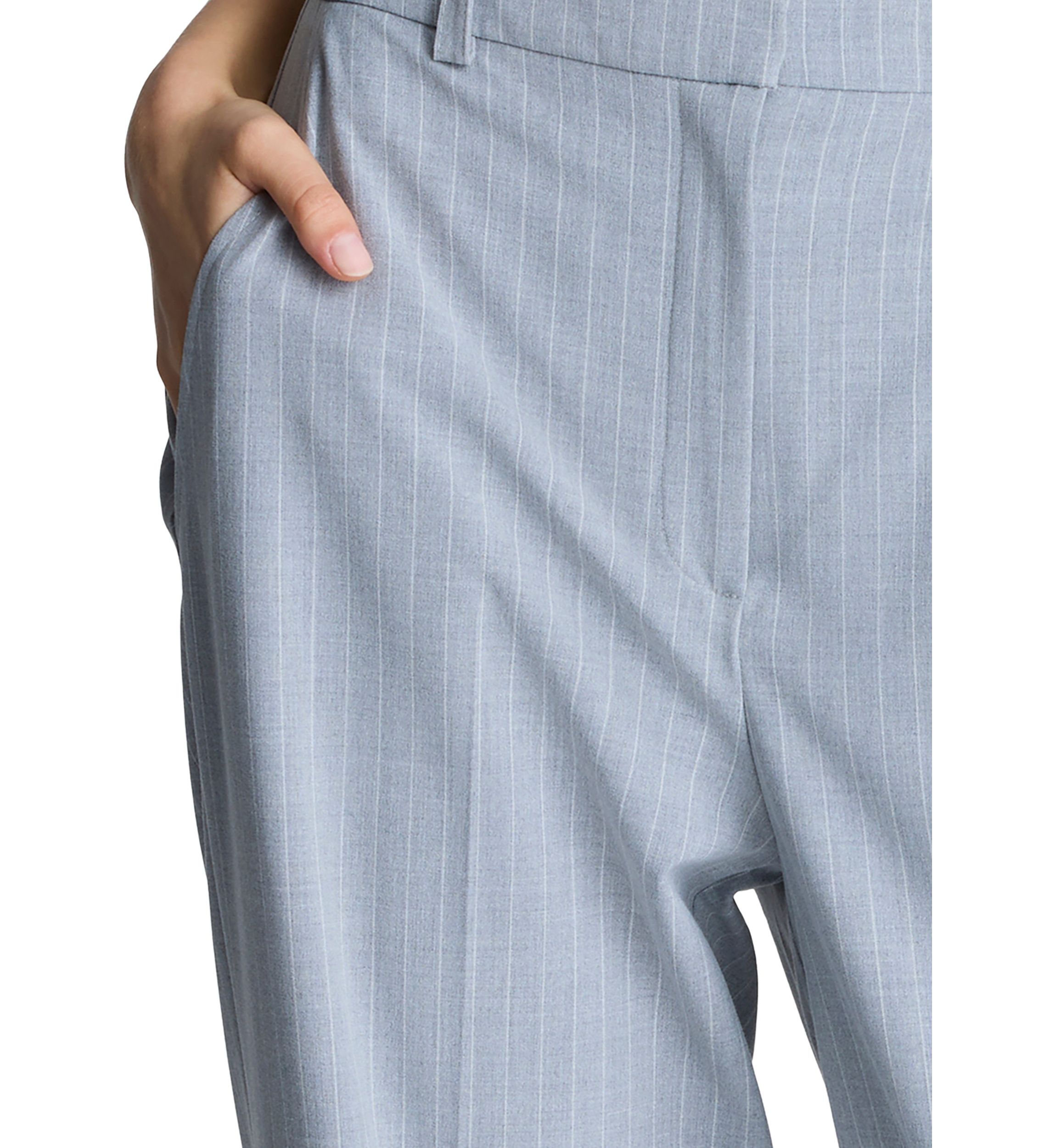 Womens Wide Leg Pinstripe Pants