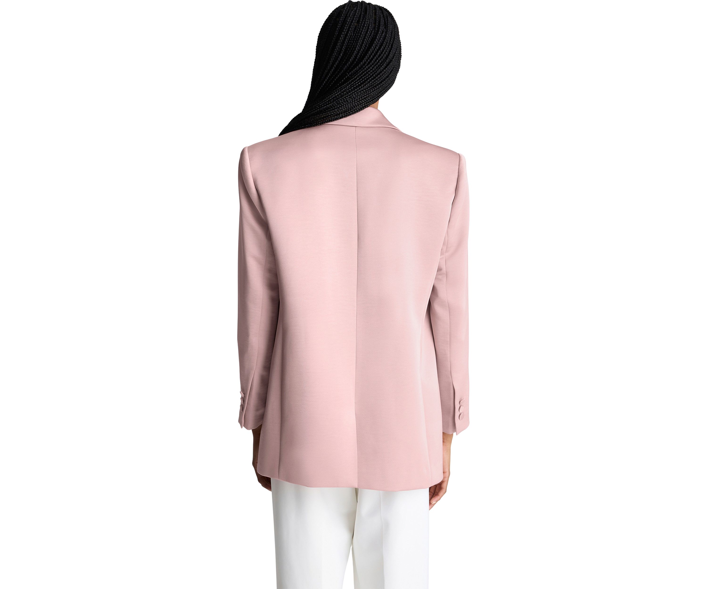 Womens Notch Collar One Button Blazer