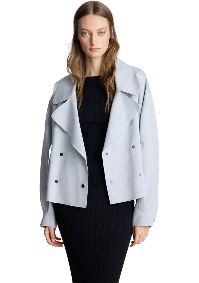 Womens Front Short Trench Coat