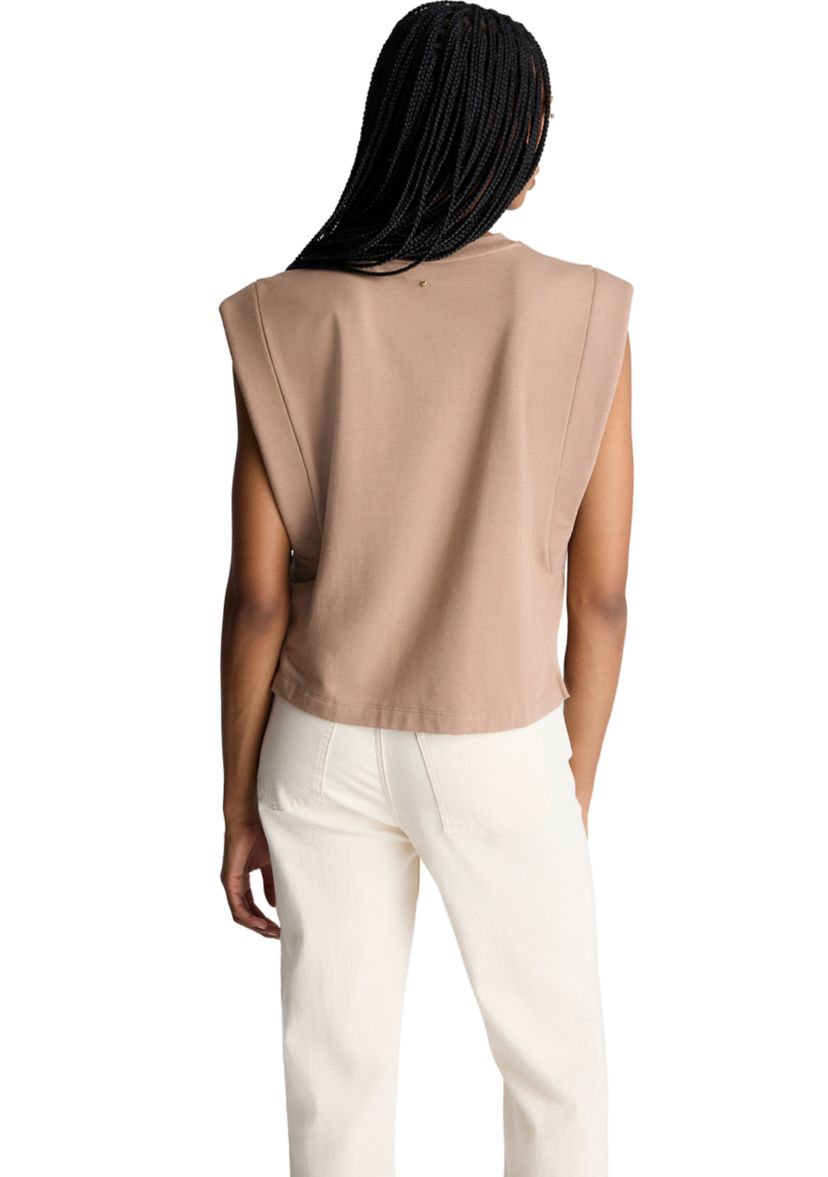 Womens Extended Shoulder Knit Tank