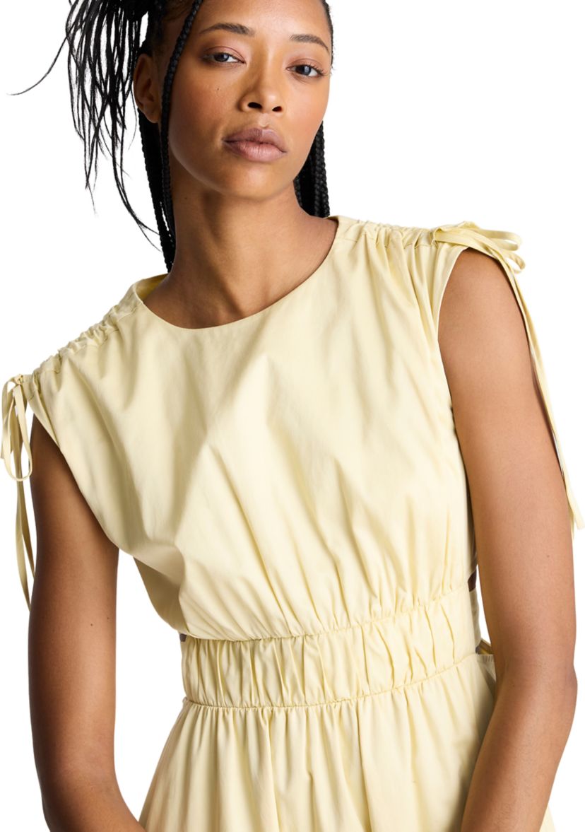 Womens Sleeveless Cutout Midi Dress