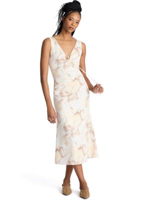 Kenneth Cole Women's Sleeveless Tie Back Printed Dress