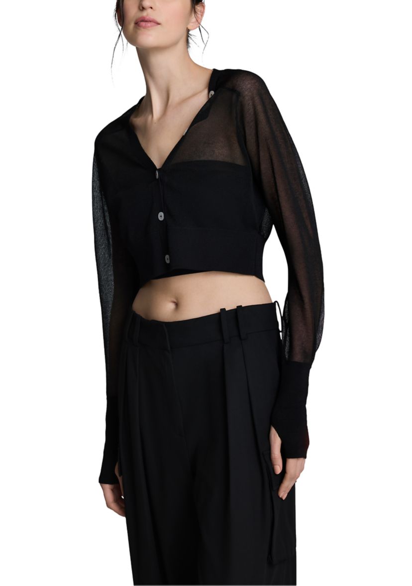 Womens Long Sleeve Button Front Cardigan