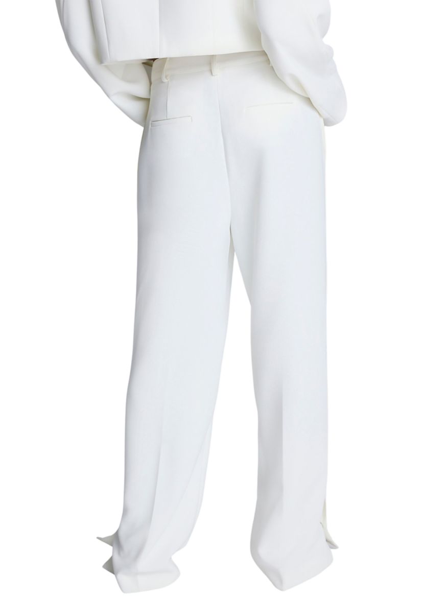 Womens Side Button Wide Leg Pants