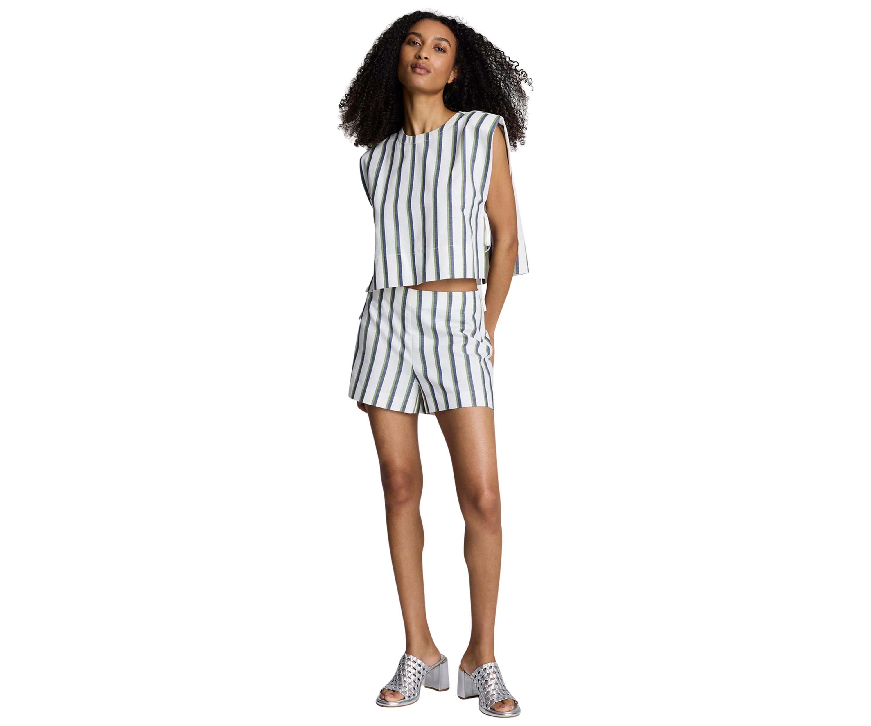 Womens Multi Stripe Shorts