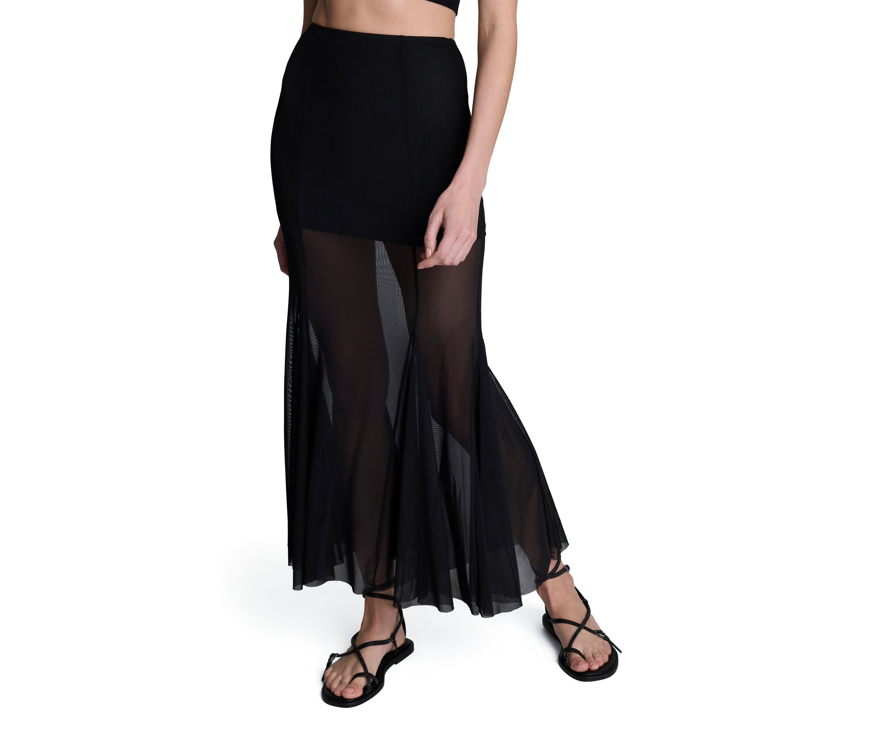 Womens Pleated Mesh Skirt
