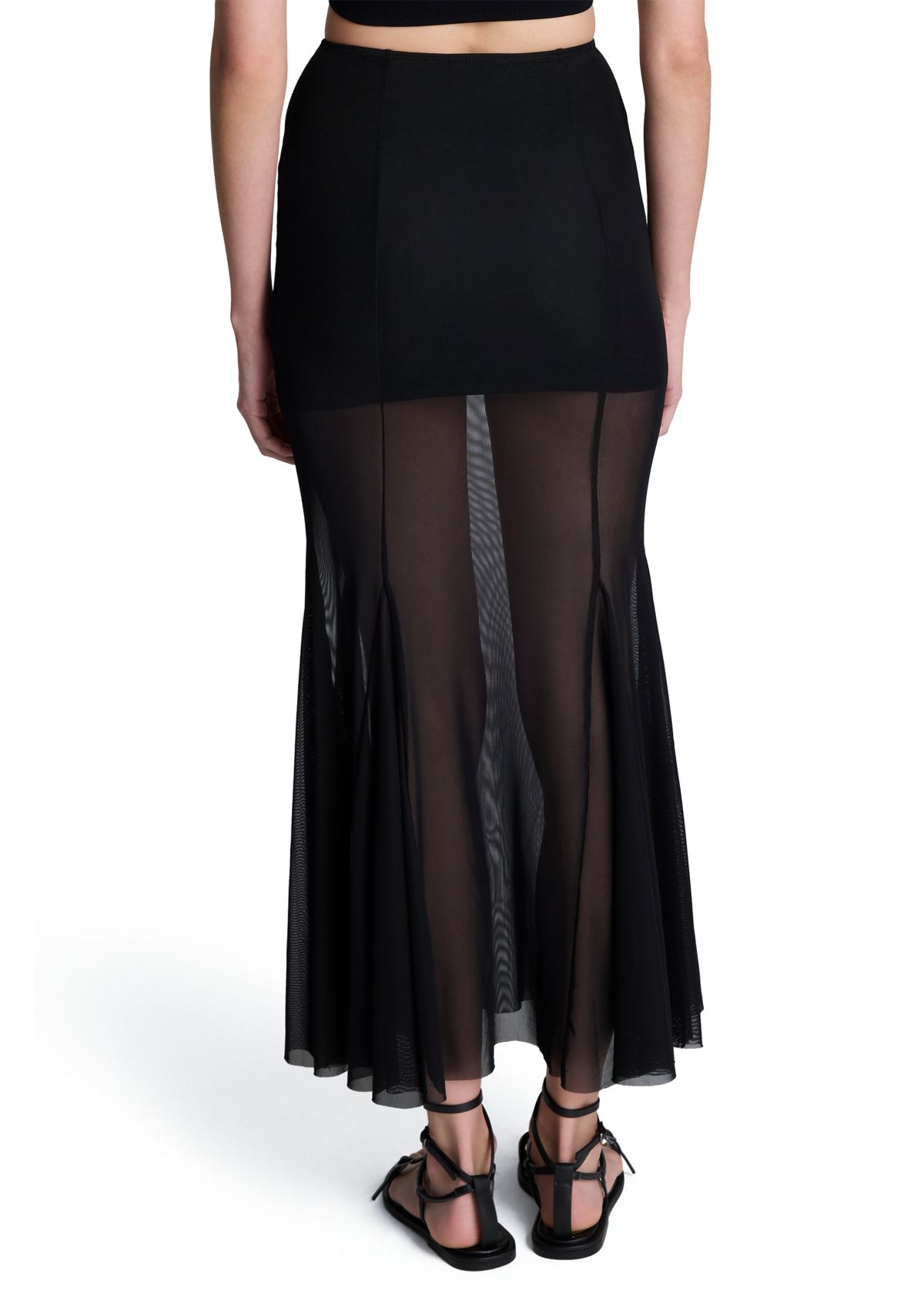 Womens Pleated Mesh Skirt