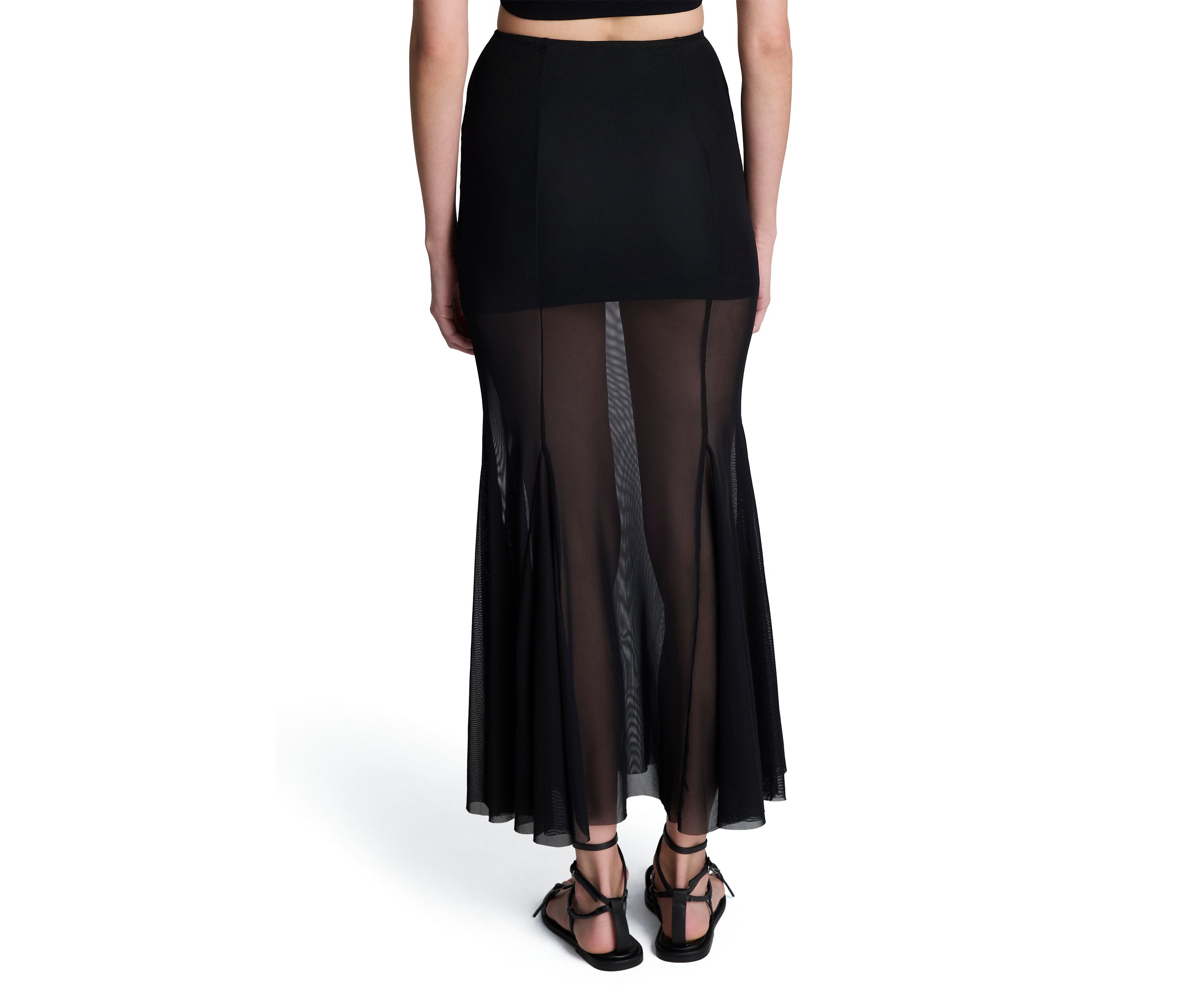Womens Pleated Mesh Skirt