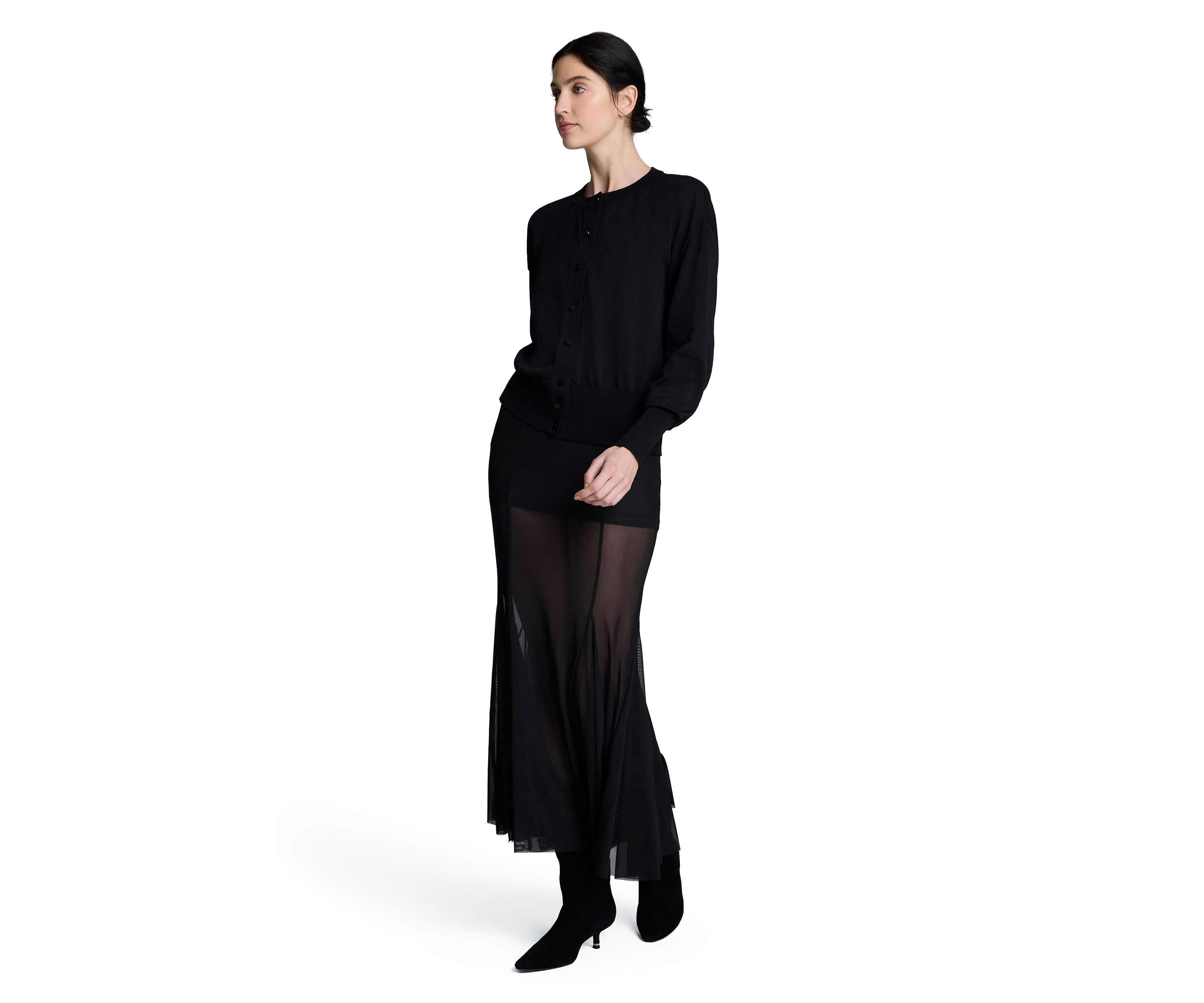 Womens Pleated Mesh Skirt