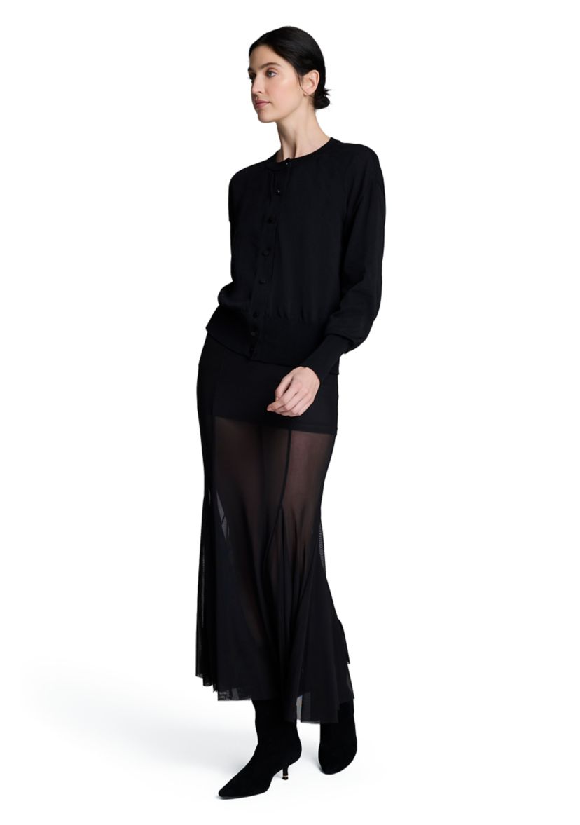 Womens Pleated Mesh Skirt