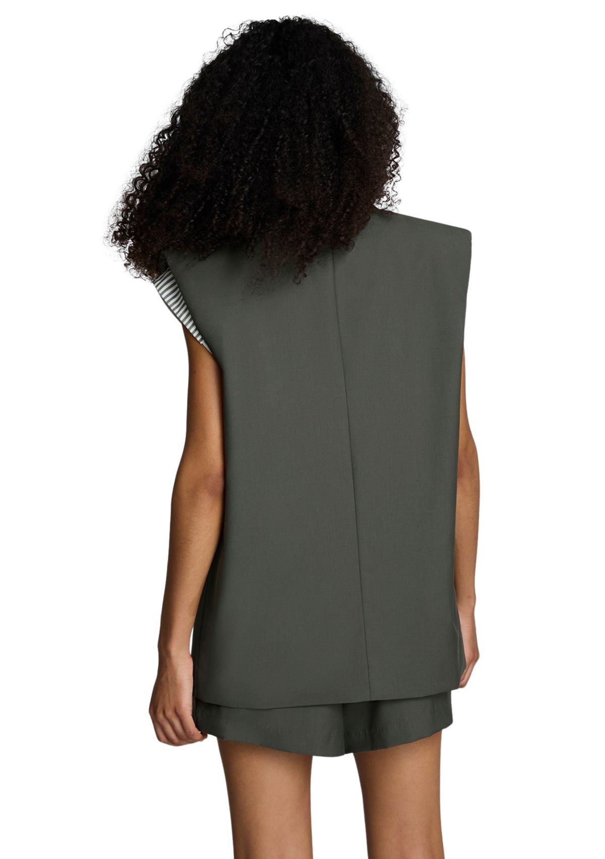 Womens Sleeveless Notch Collar Vest