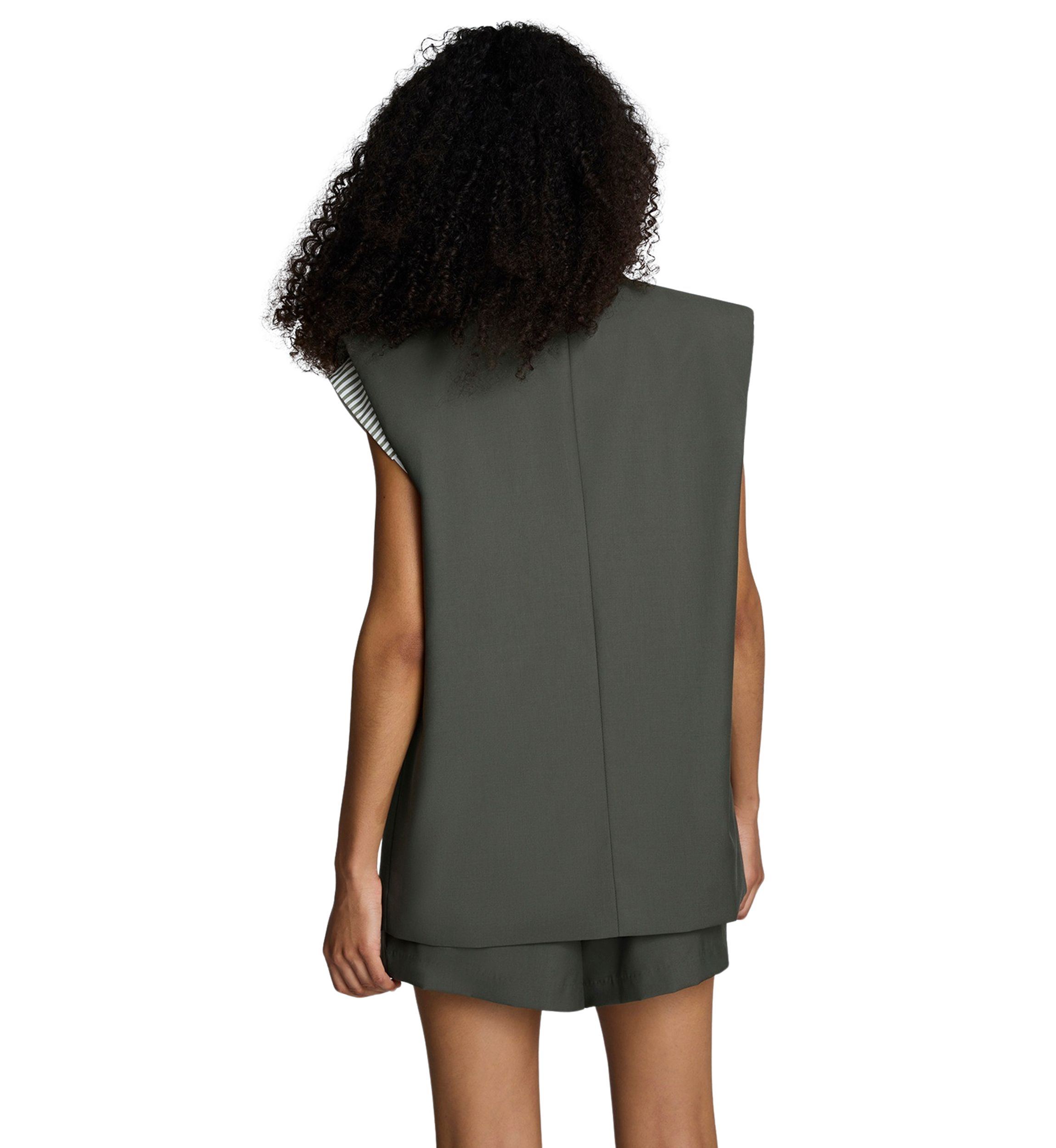 Womens Sleeveless Notch Collar Vest