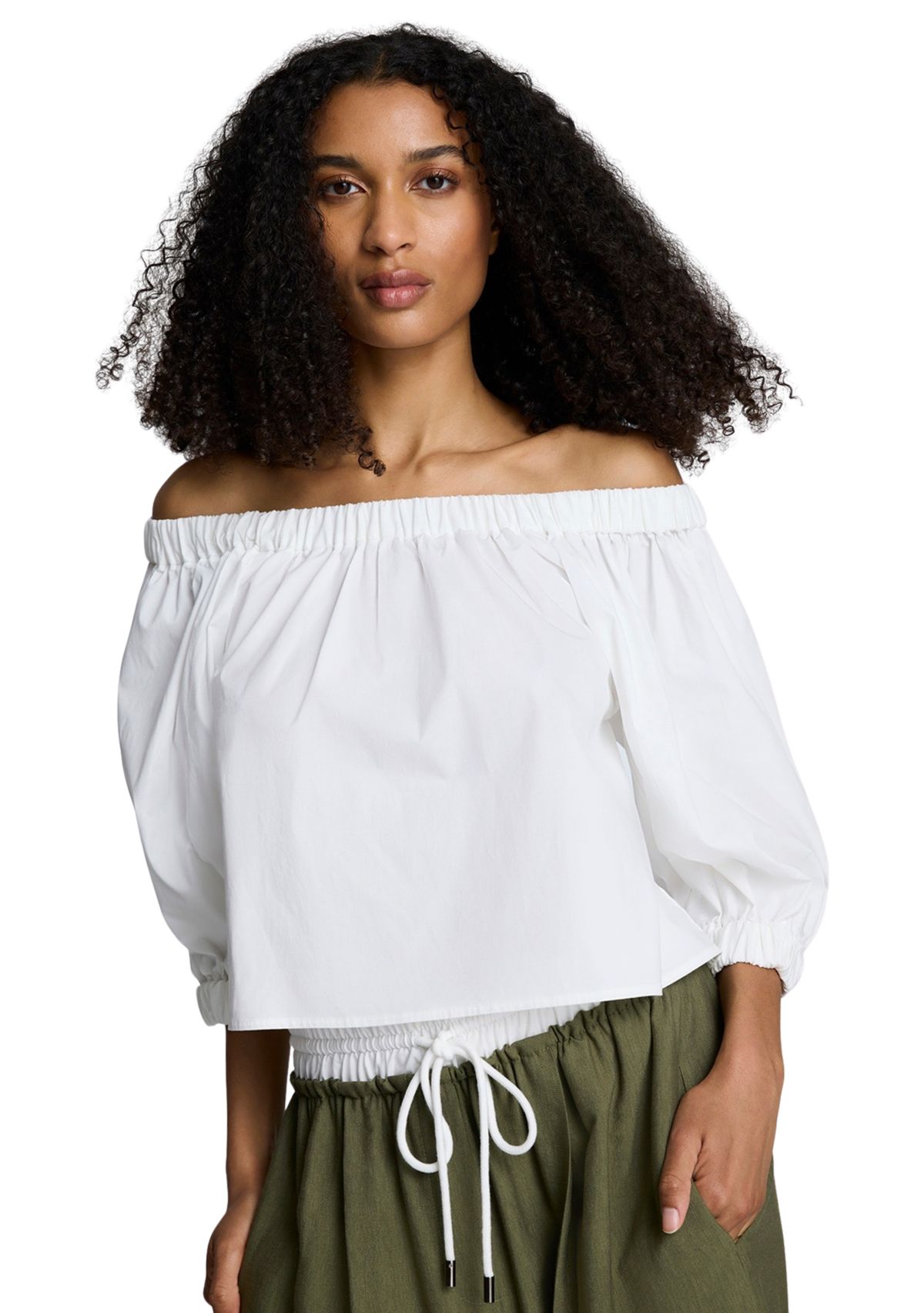 Womens 3/4 Sleeve Off the Shoulder Blouse