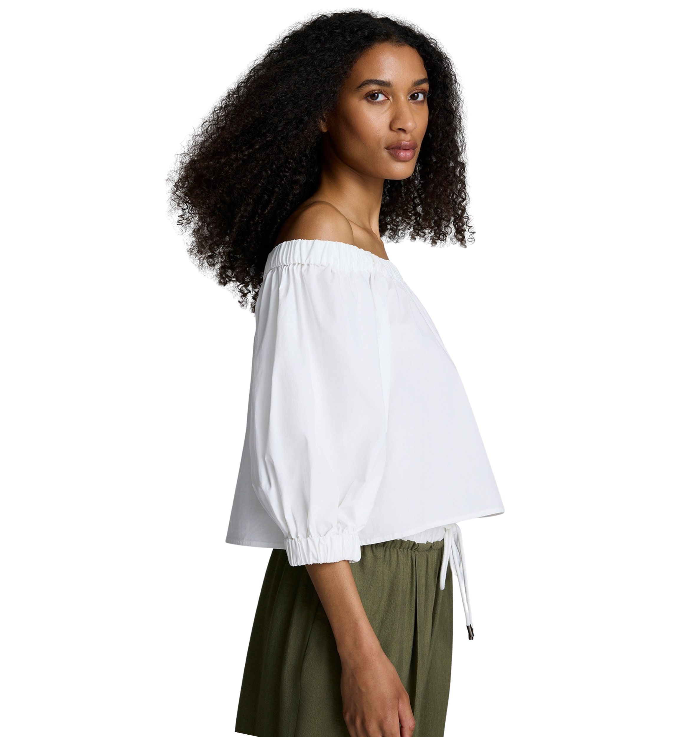 Womens 3/4 Sleeve Off the Shoulder Blouse