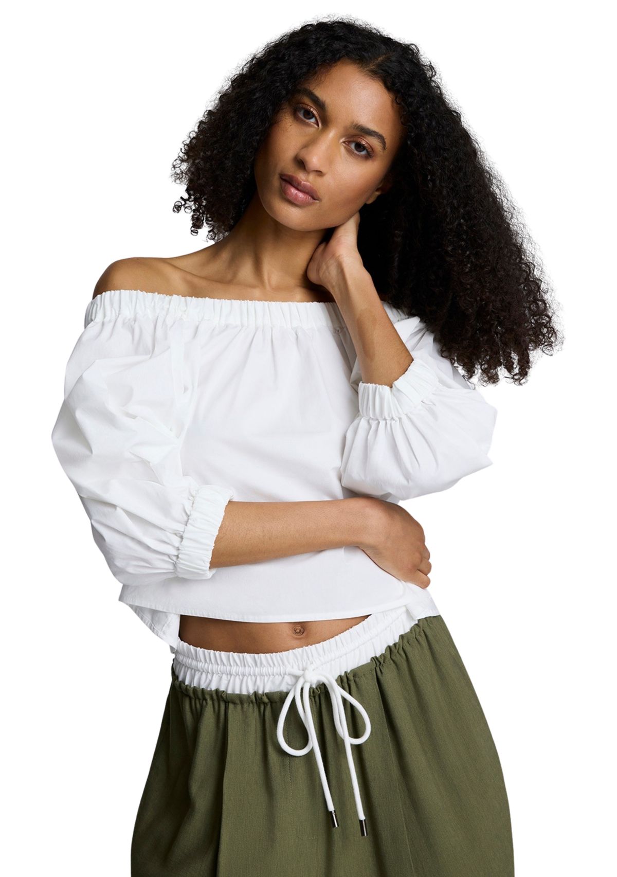 Womens 3/4 Sleeve Off the Shoulder Blouse