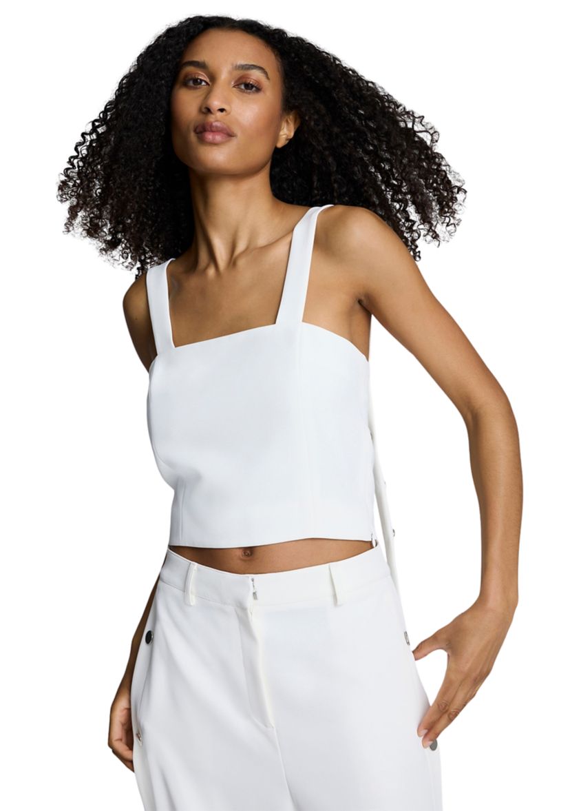 Womens Button Strap Bustier Tank Top