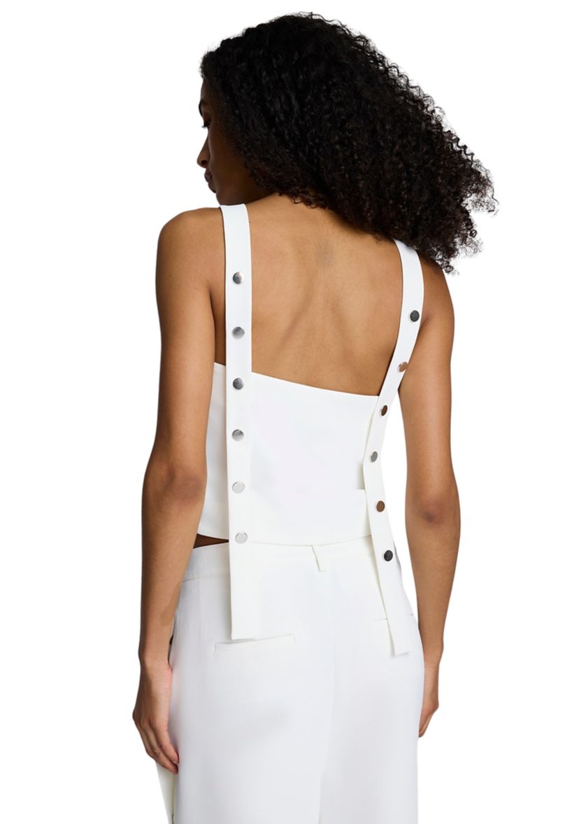 Womens Button Strap Bustier Tank Top
