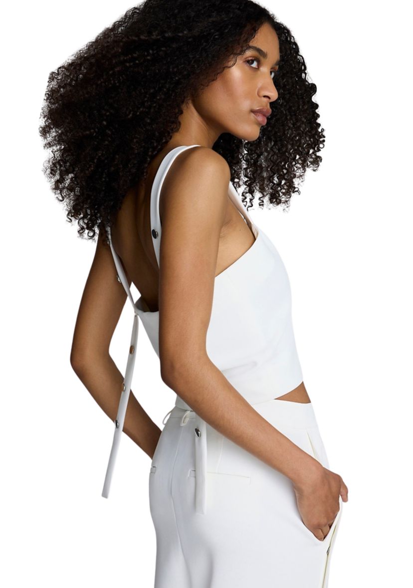 Womens Button Strap Bustier Tank Top