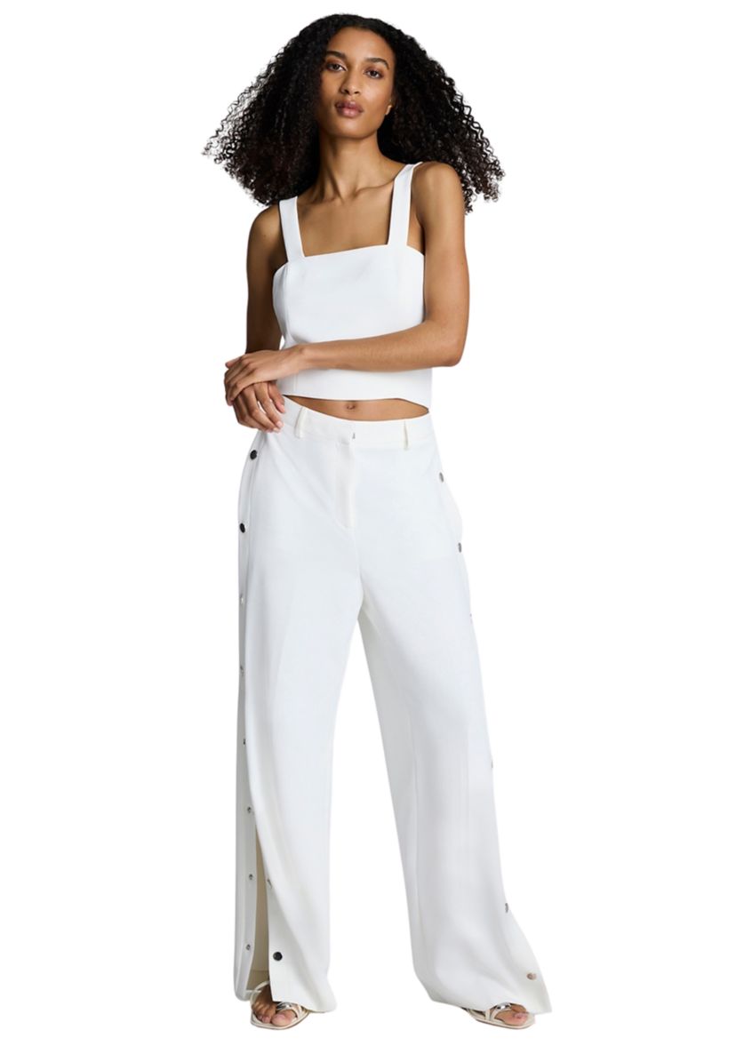 Womens Button Strap Bustier Tank Top