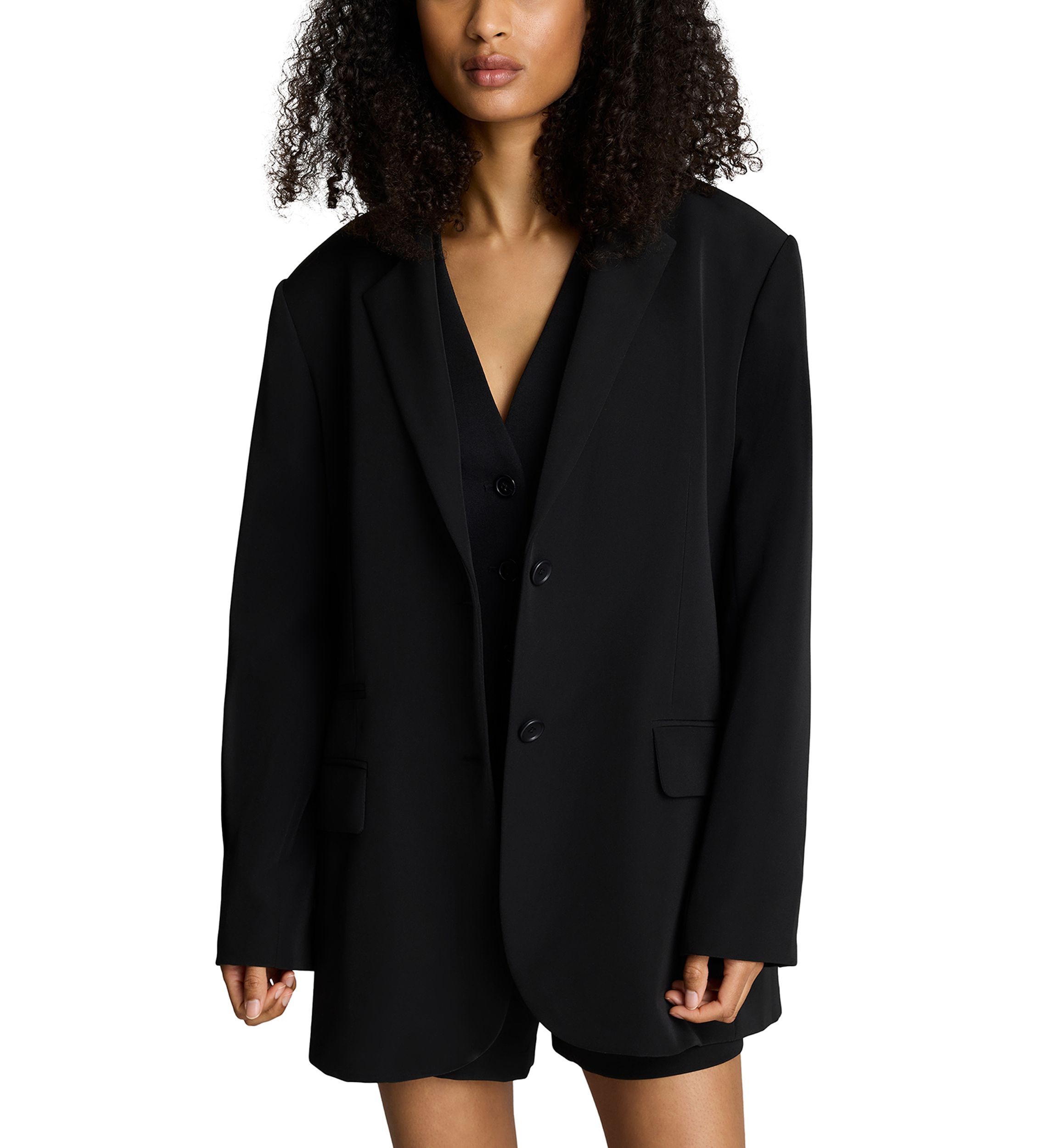 Womens Double Breasted Button Front Jacket