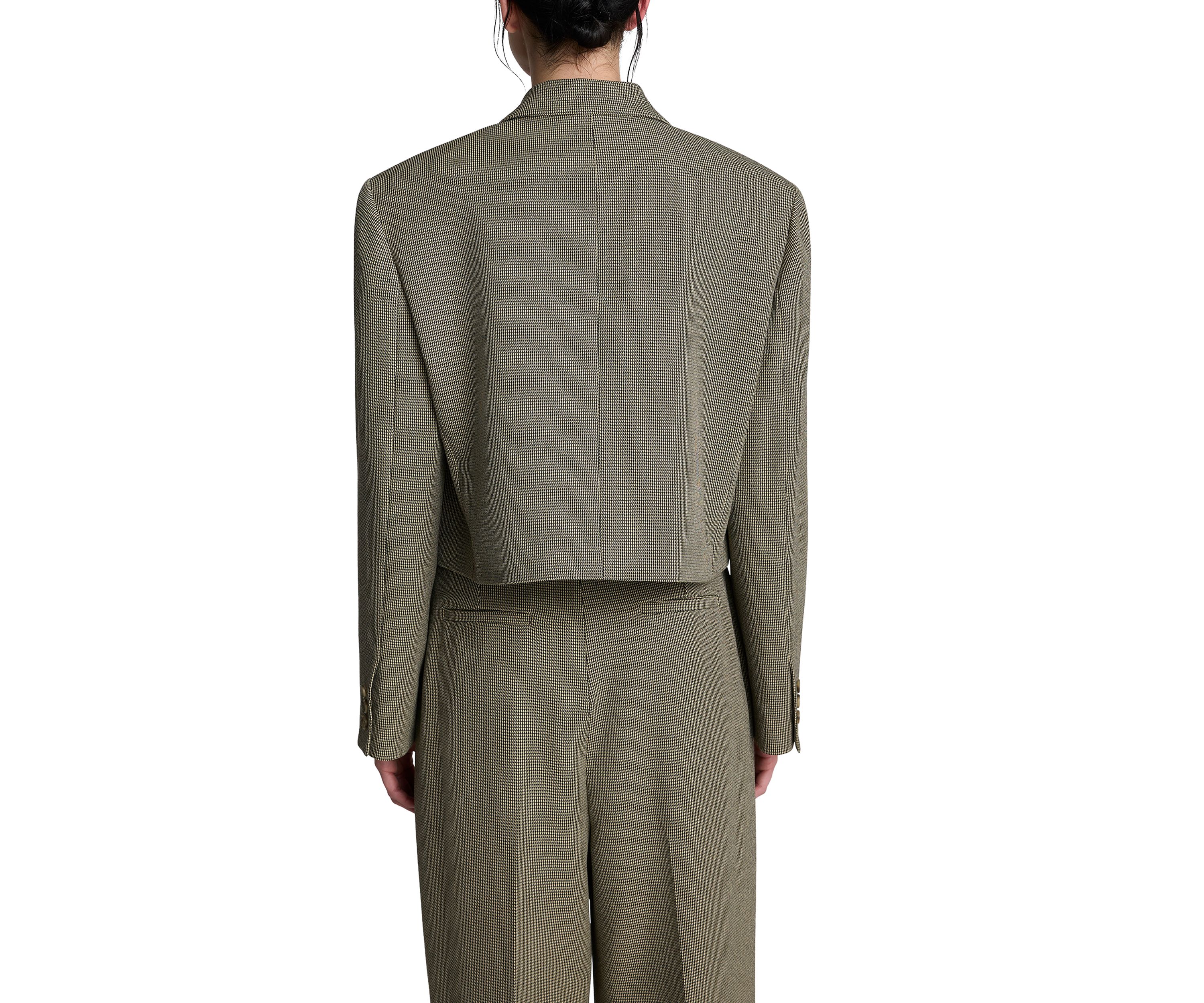 Womens Double Breasted Notch Collar Menswear Blazer 