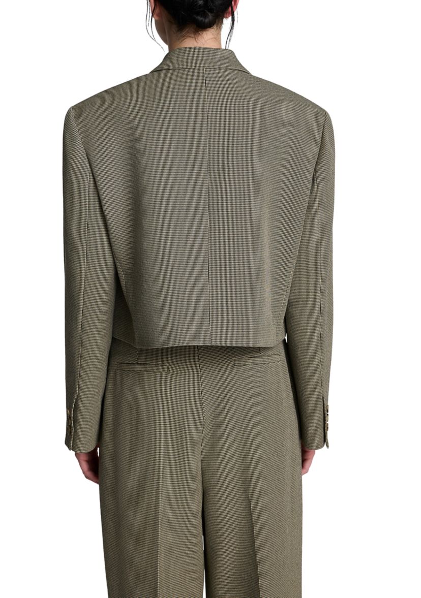 Womens Double Breasted Notch Collar Menswear Blazer 