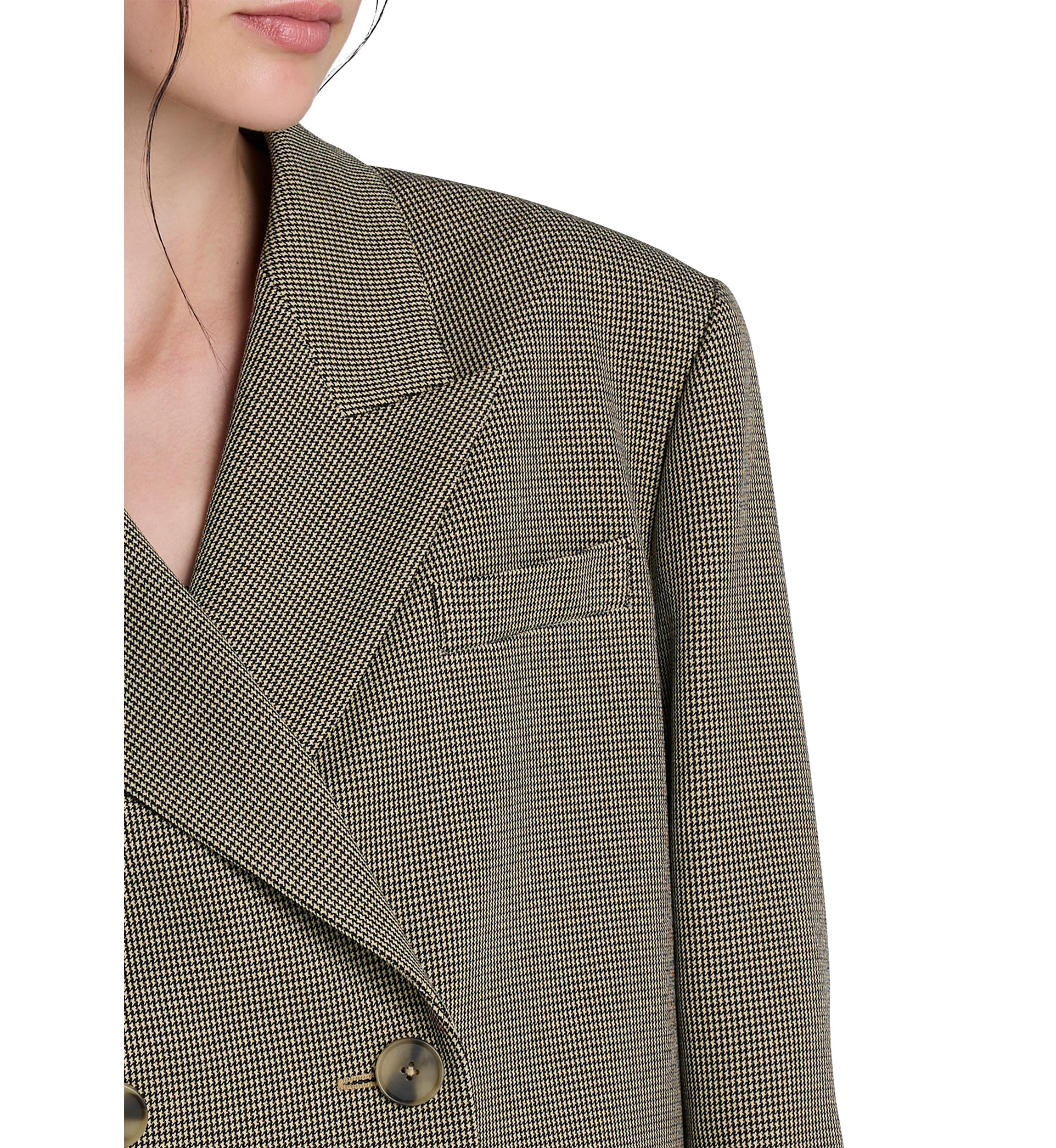 Womens Double Breasted Notch Collar Menswear Blazer 