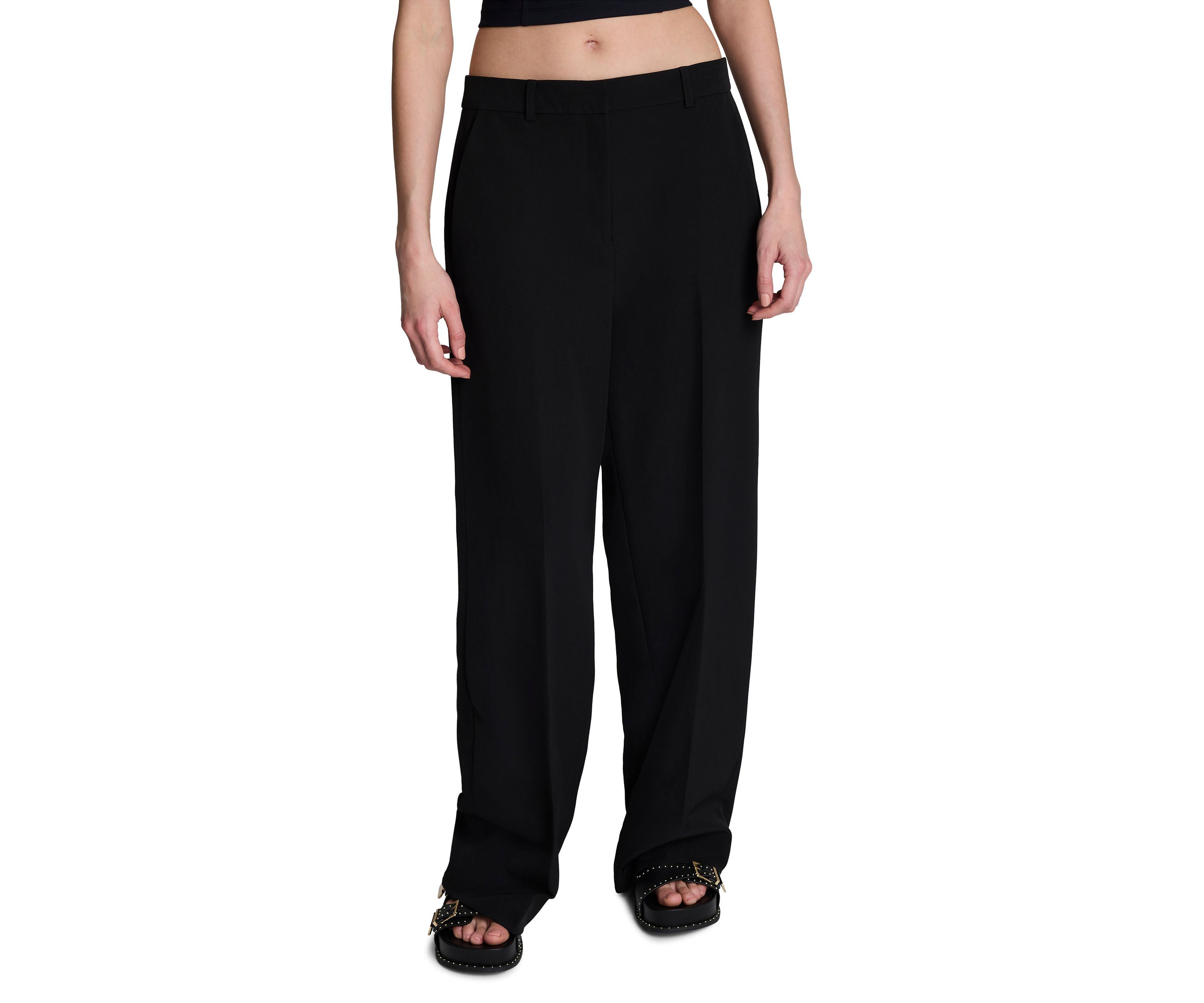 Womens High Rise Wide Leg Pants
