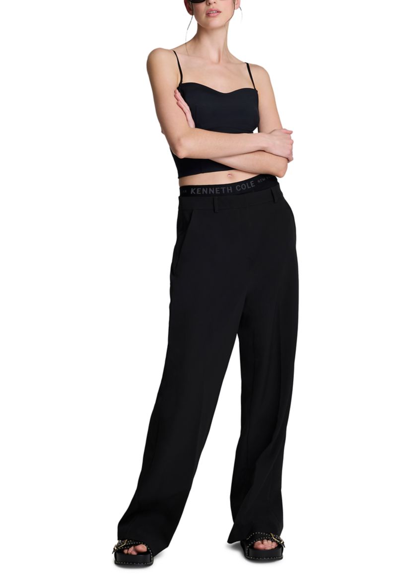 Womens High Rise Wide Leg Pants