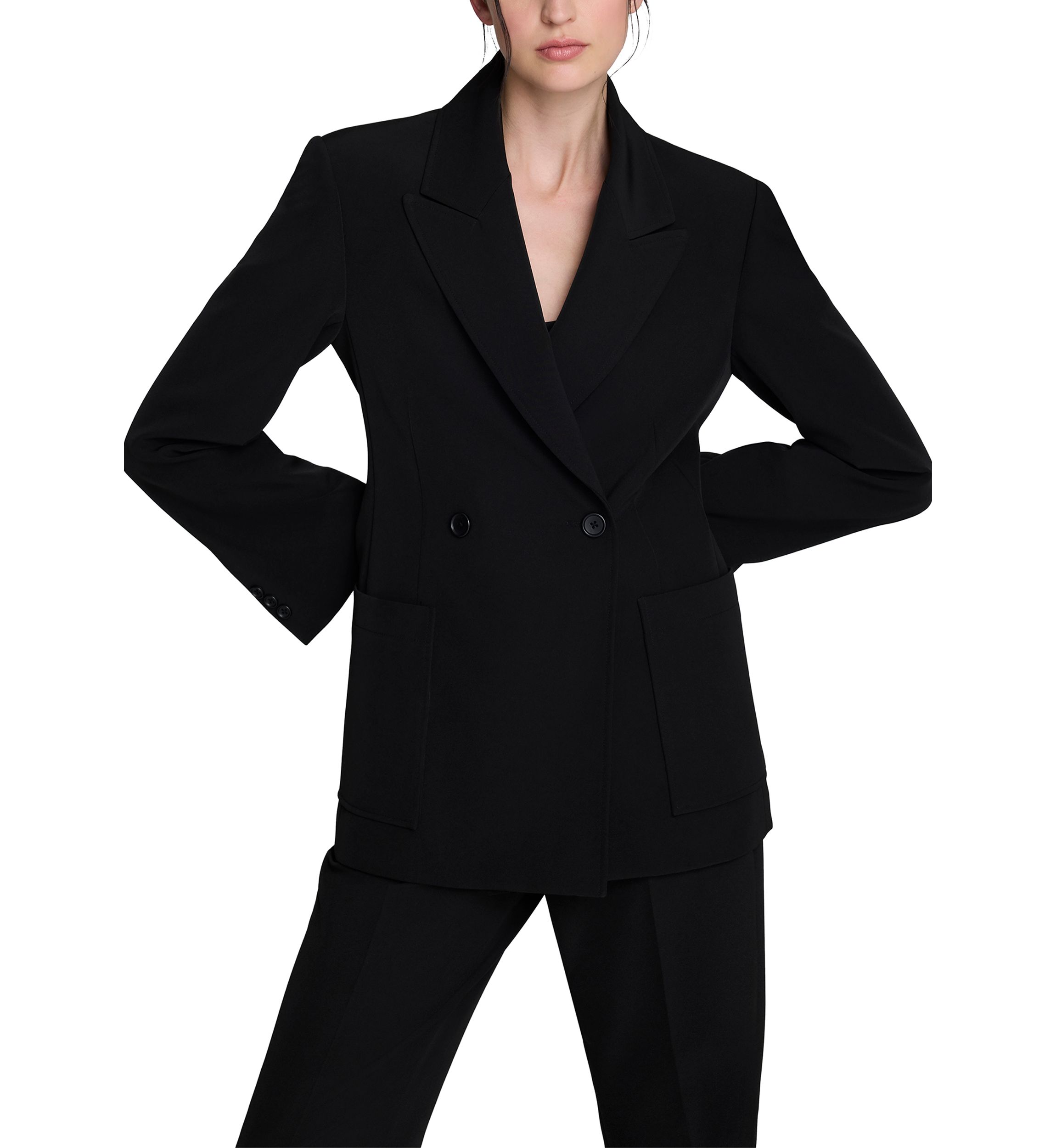 Womens Double Breasted Contour Jacket