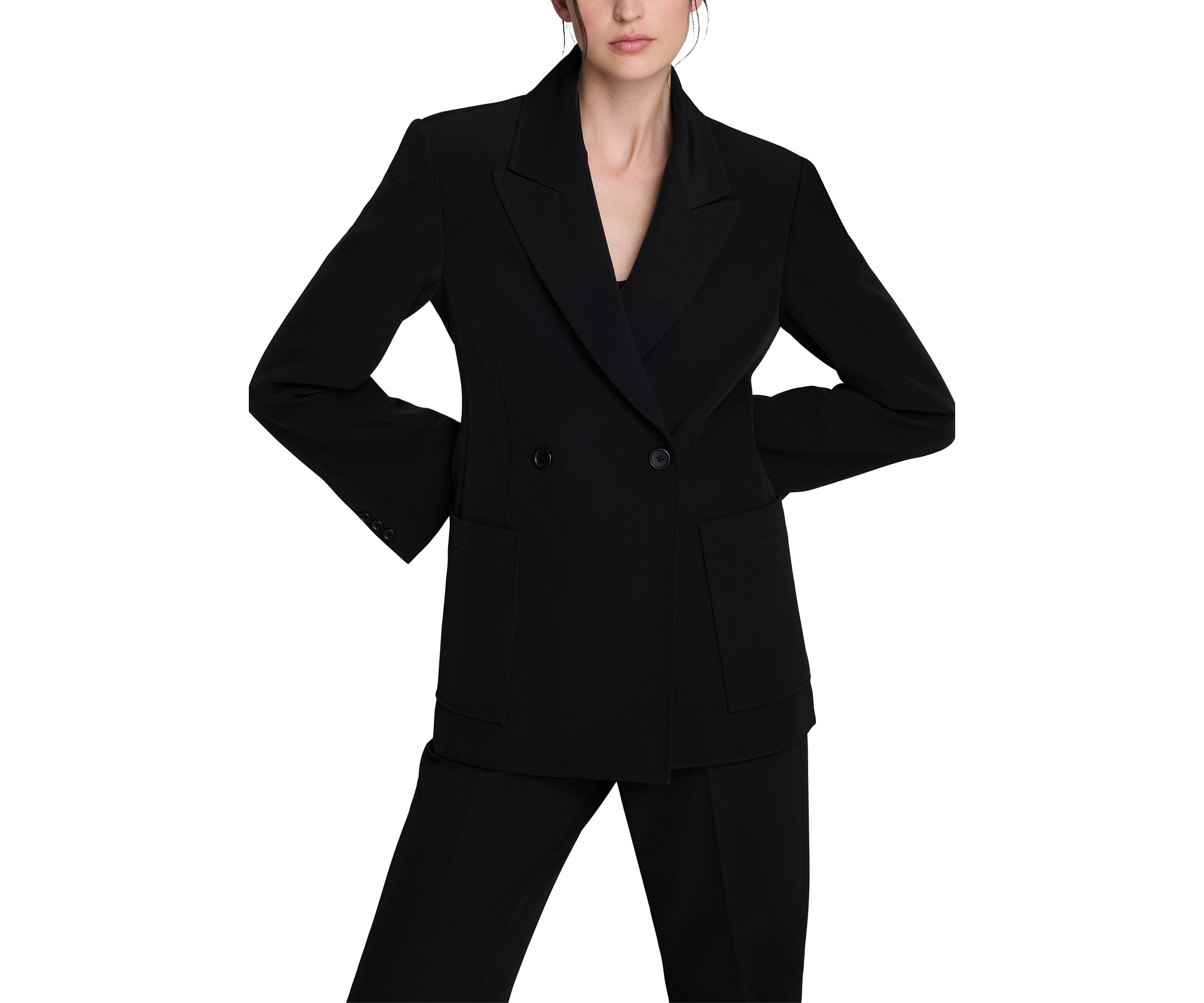 Womens Double Breasted Contour Jacket