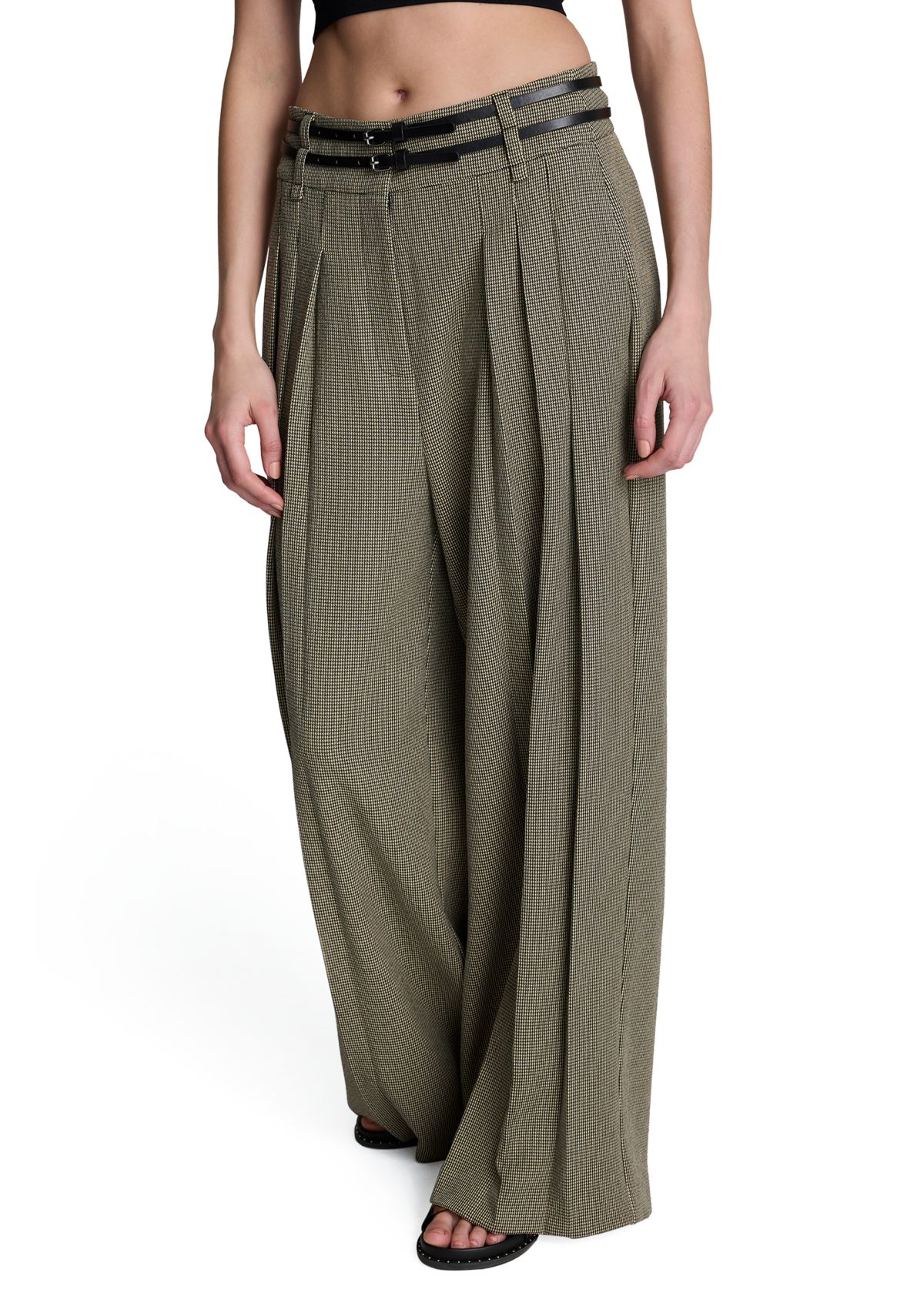 Womens Wide Leg Menswear Pants