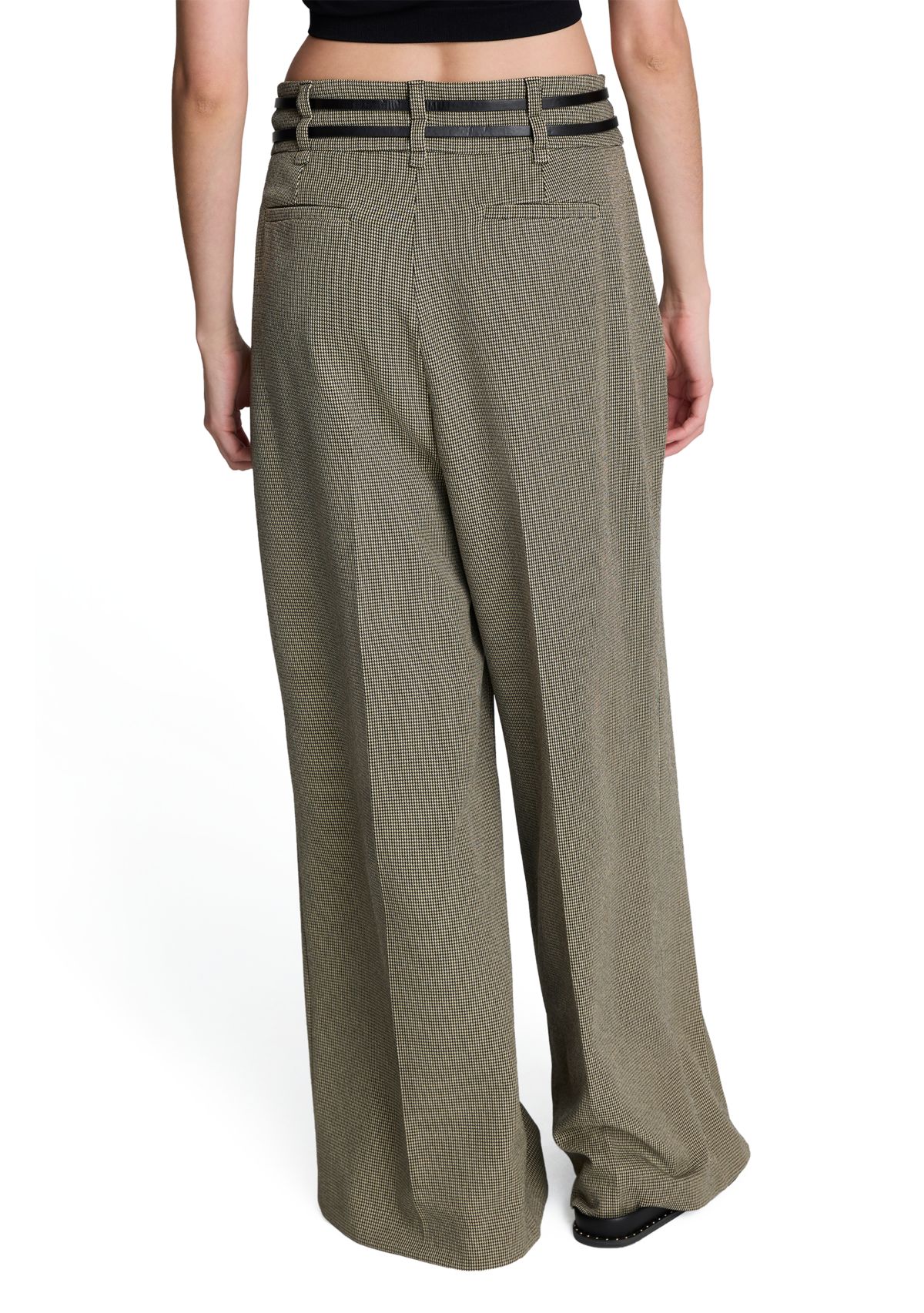 Womens Wide Leg Menswear Pants