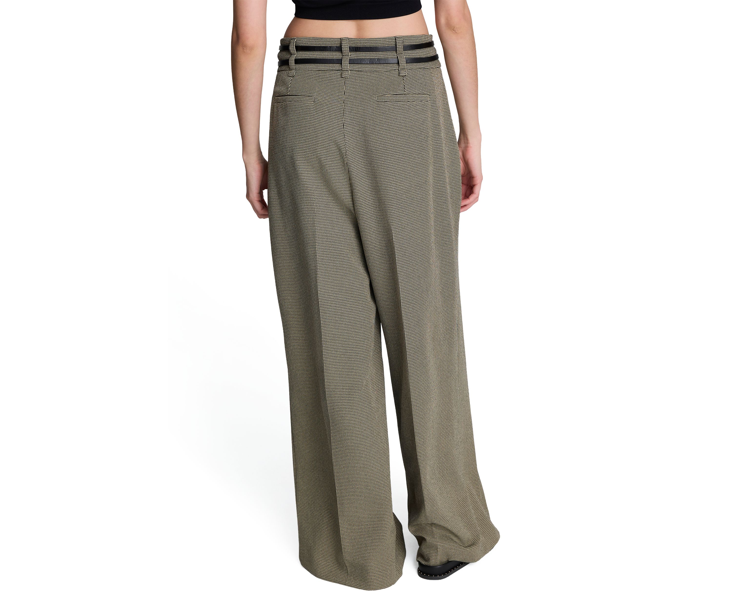 Womens Wide Leg Menswear Pants