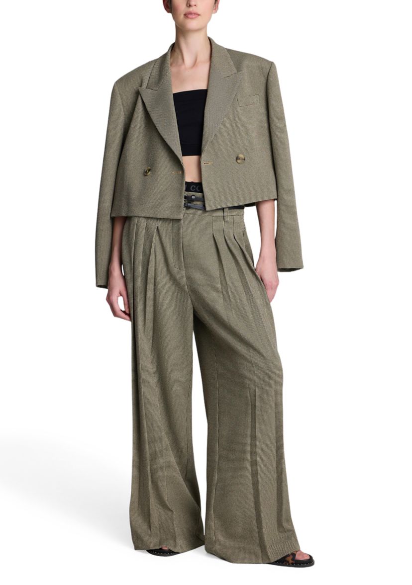 Womens Wide Leg Menswear Pants