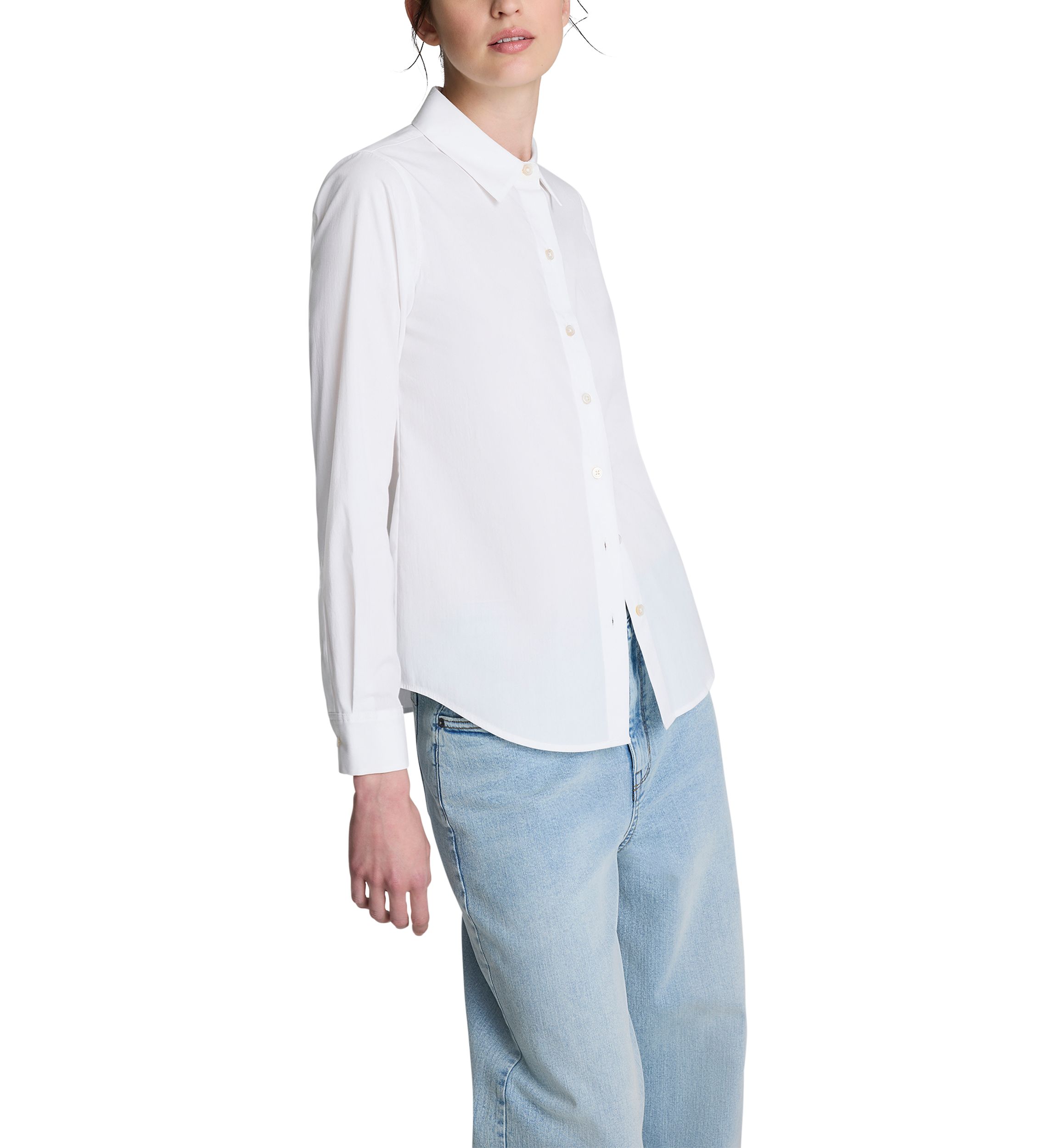 Womens Fitted Button Front Top